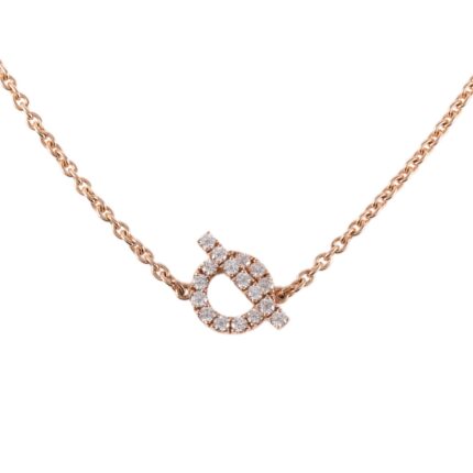 Hermes Finesse Bracelet 18k Rose Gold Diamond