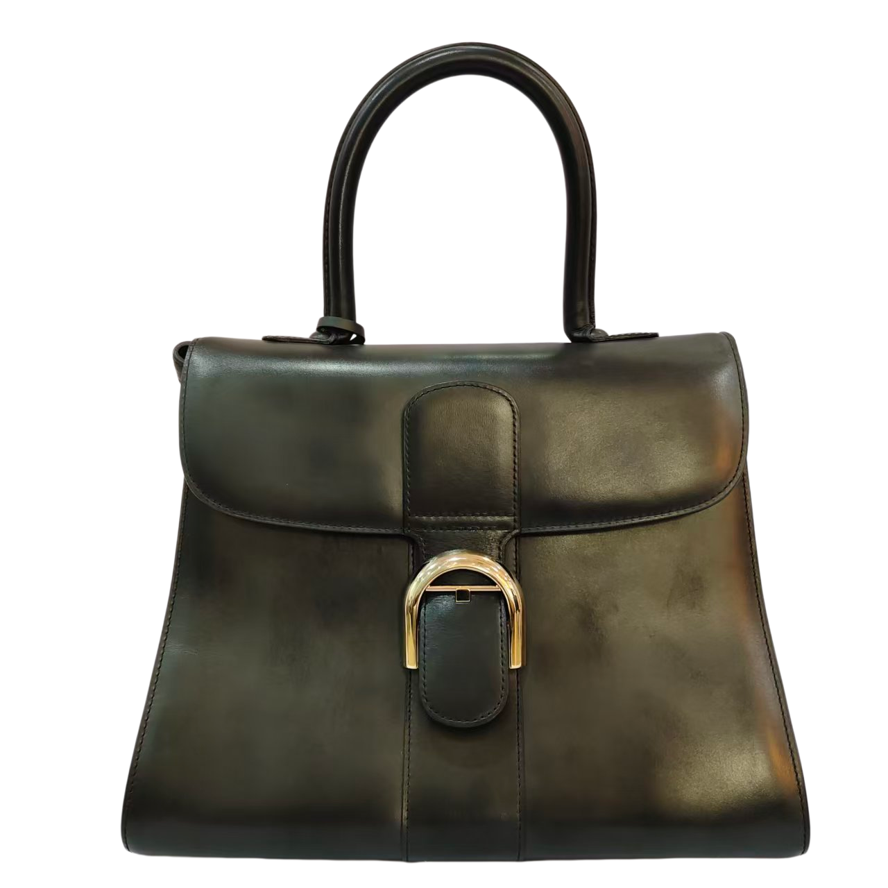 DELVAUX Brillant in Dark Green Leather