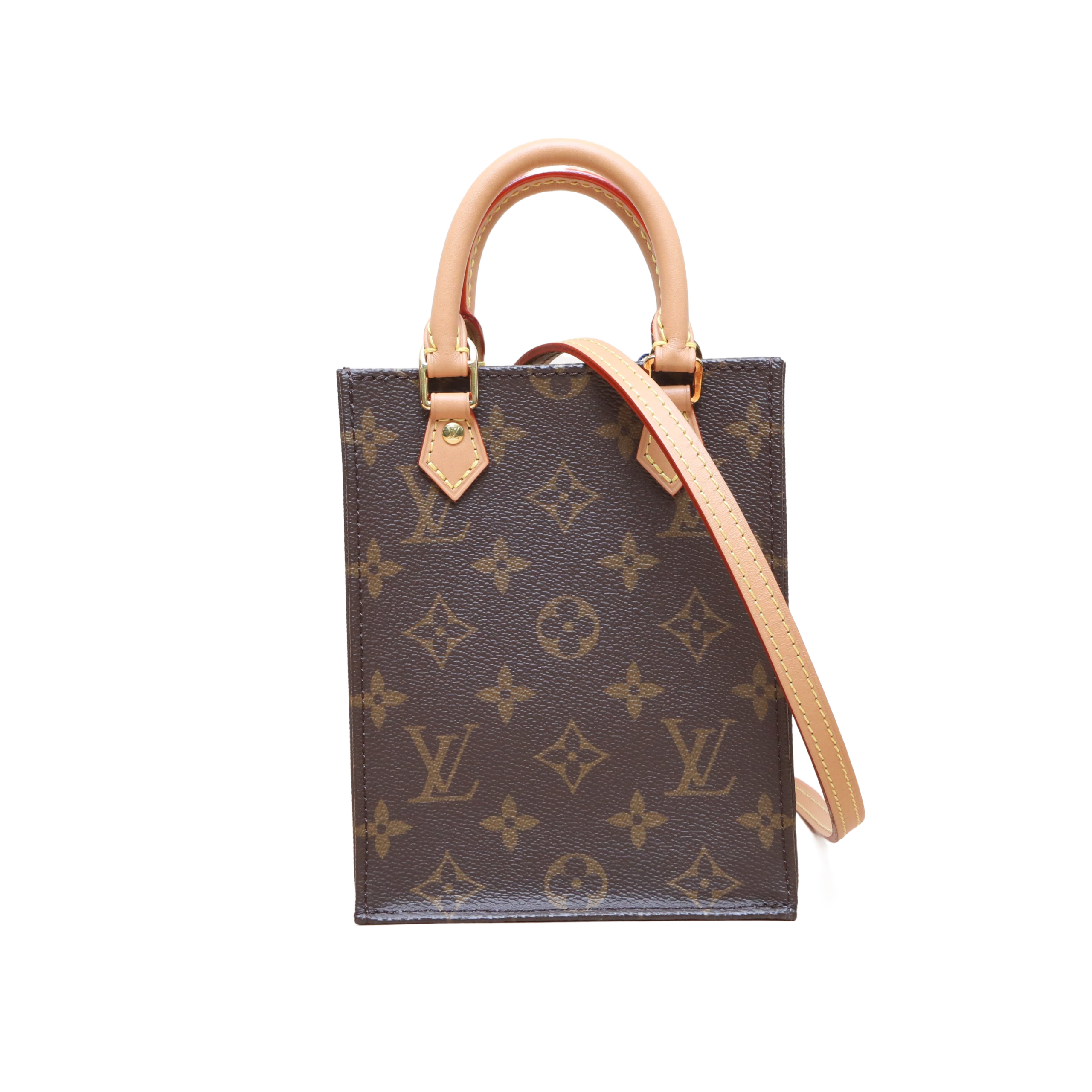 LOUIS VUITTON Petit Sac Plat Bag in Monogram PVC