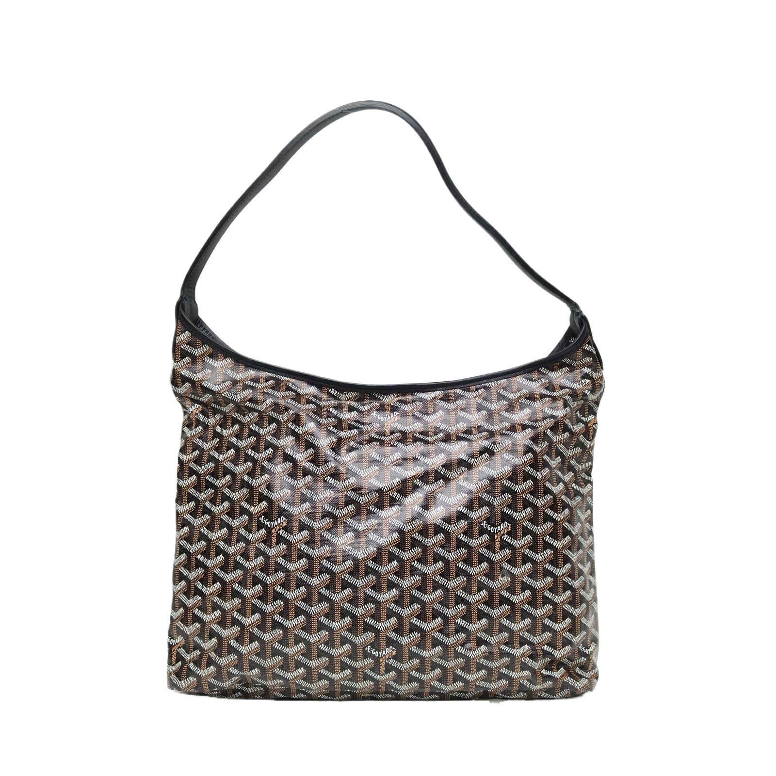 Goyard Boheme Hobo Bag Black PVC Silver Hardware