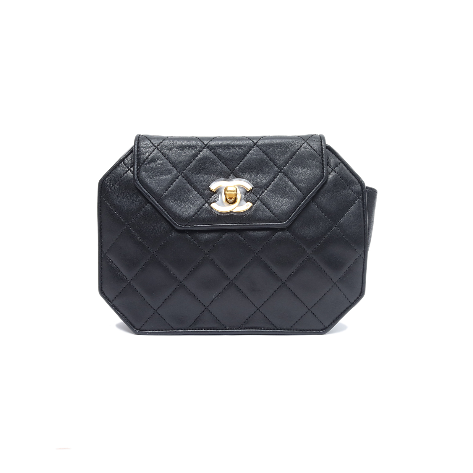 CHANEL Crossbody Bag Black Leather