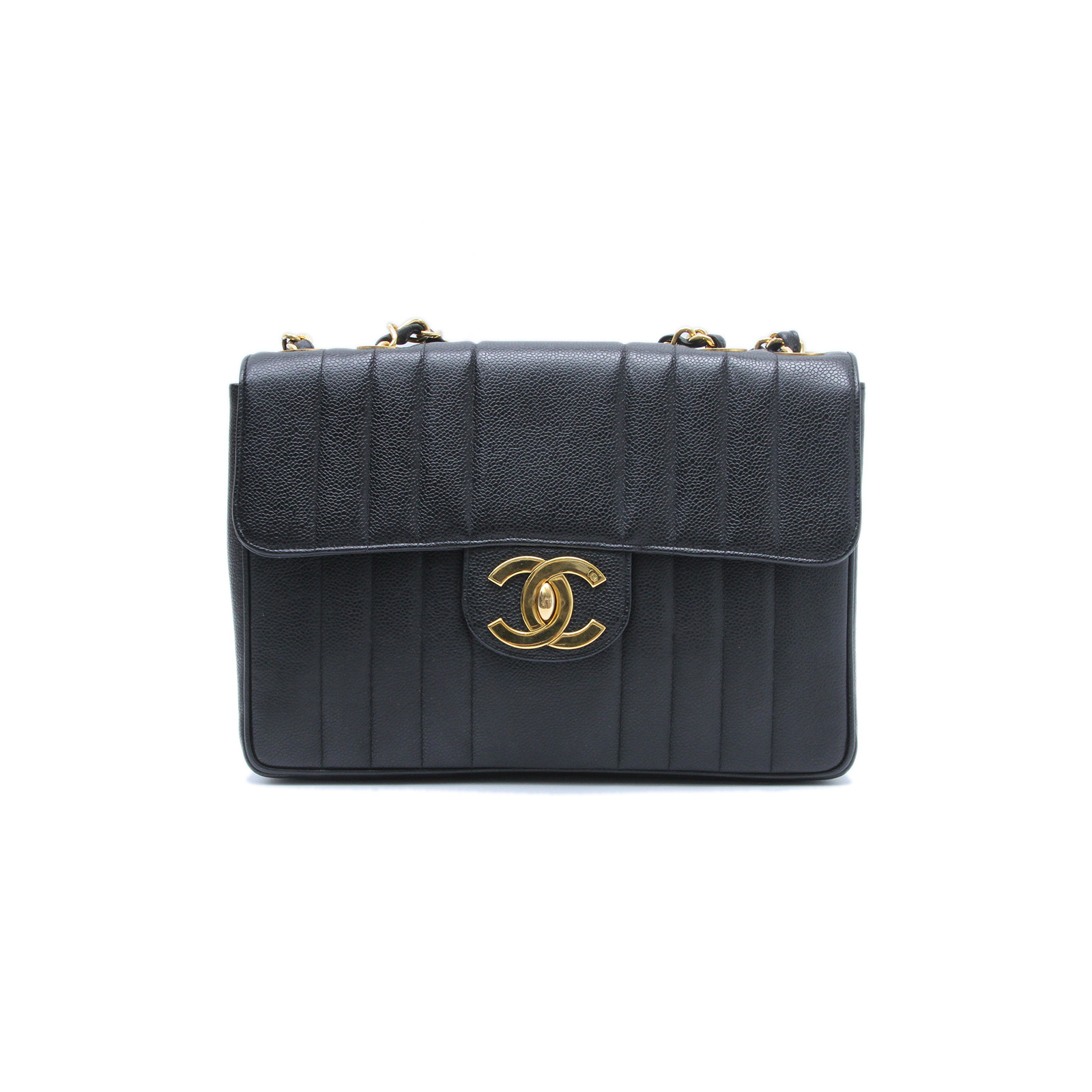 CHANEL Shoulder Bag Black Leather