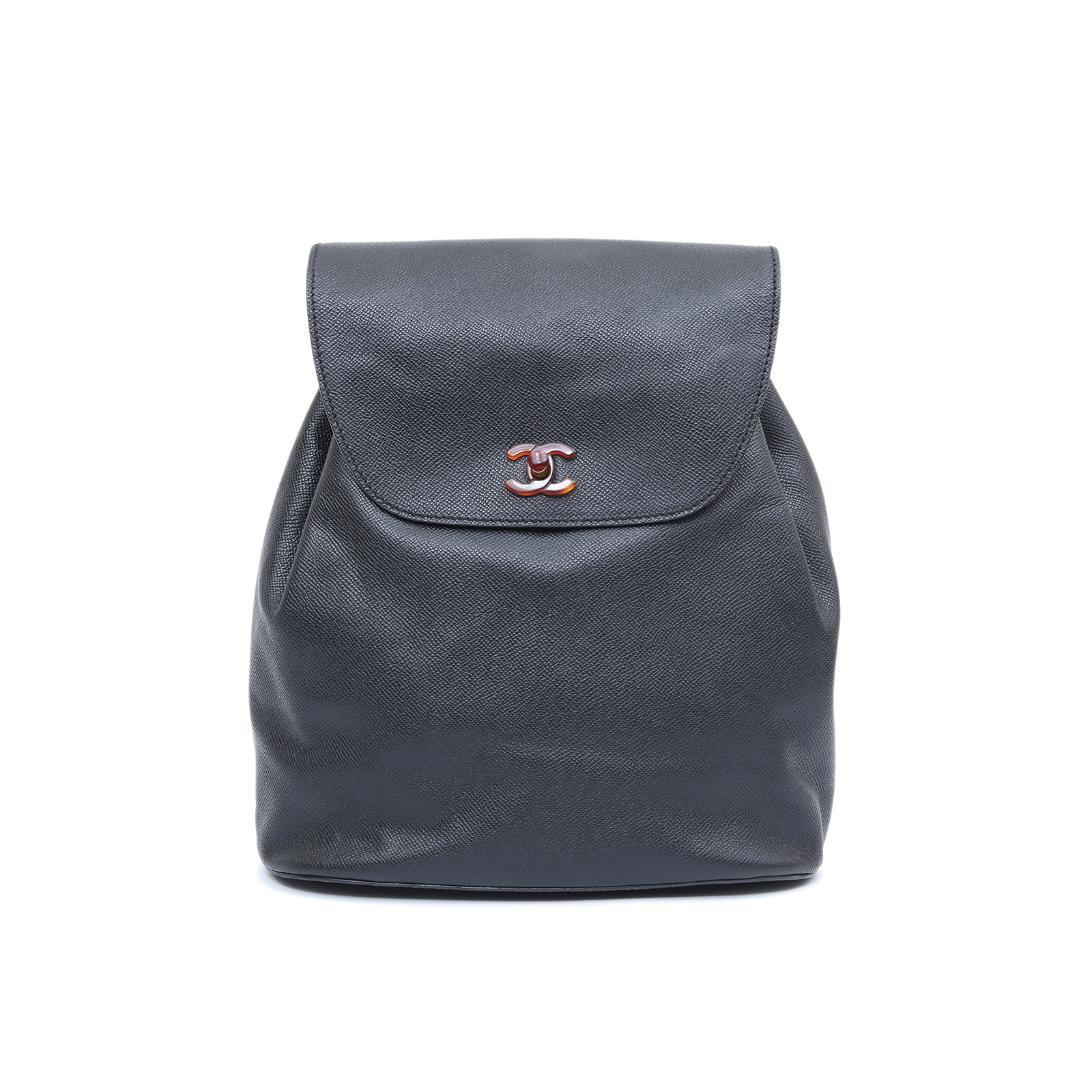 CHANEL Backpack Black Leather