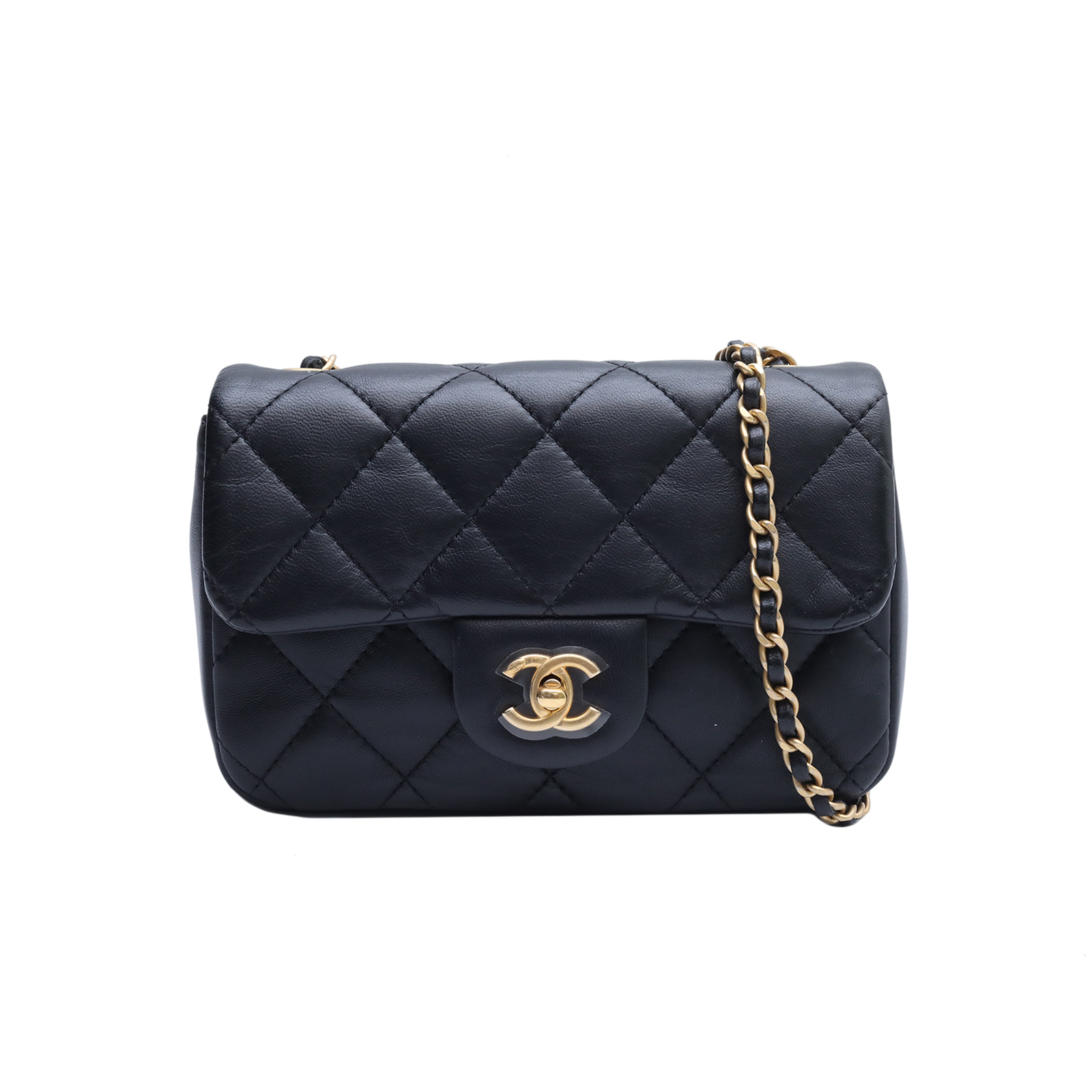 CHANEL CF Flap Bag 19cm Black Leather