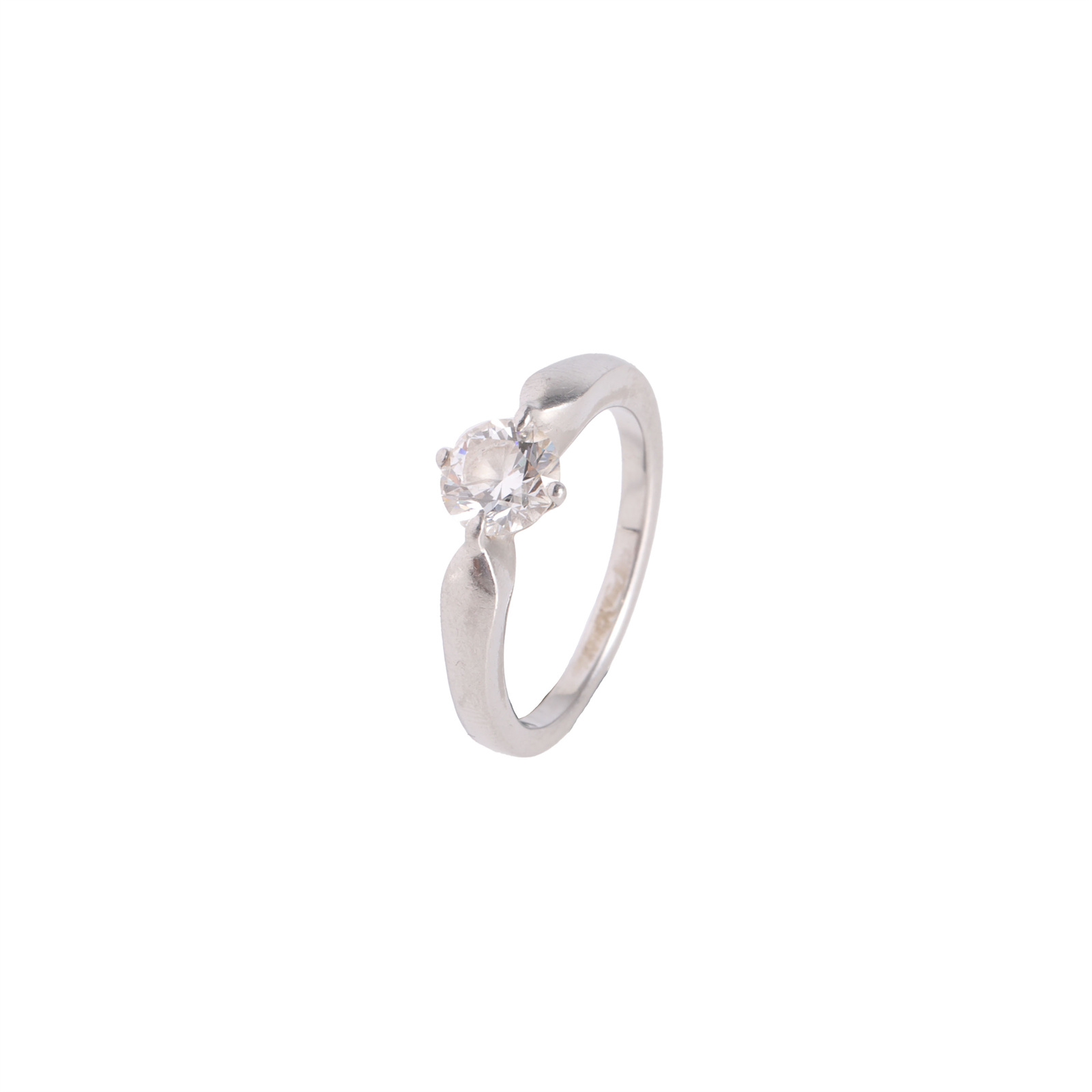 BVLGARI Solitaire Diamond Ring 1.01ct VS1 PT950 Platinum Size 55