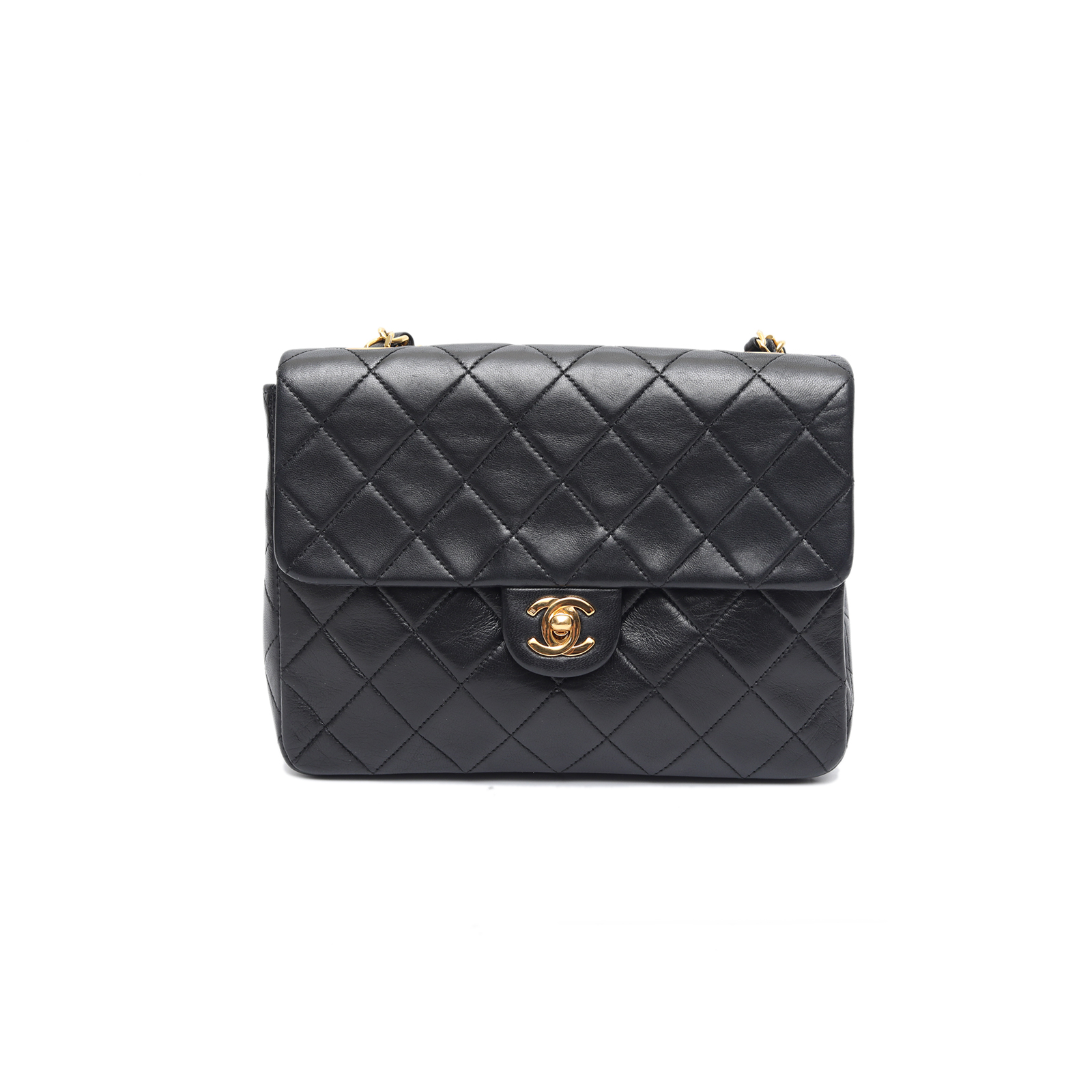 CHANEL Vintage Flap Bag Black Leather