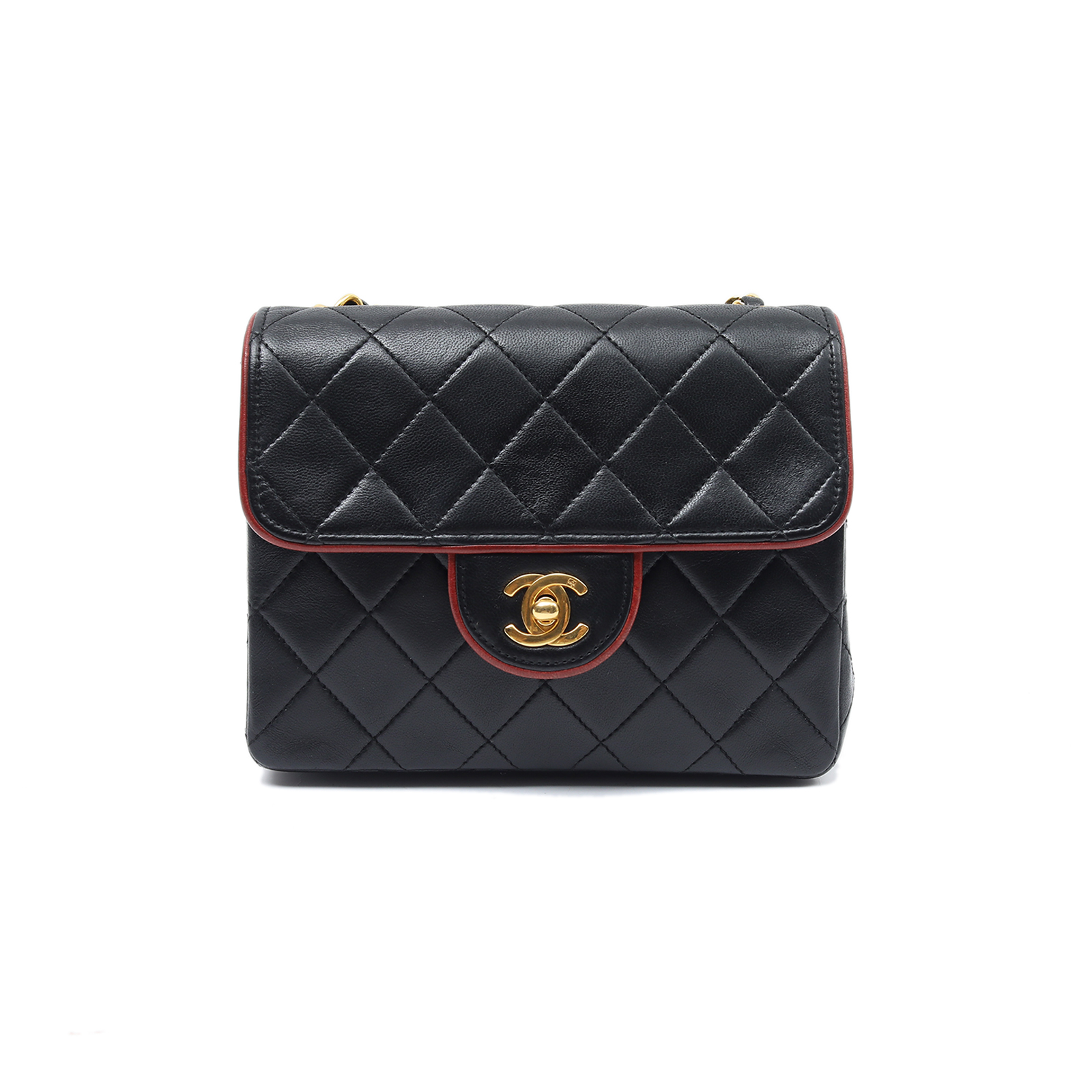 CHANEL Vintage Flap Bag Black Leather