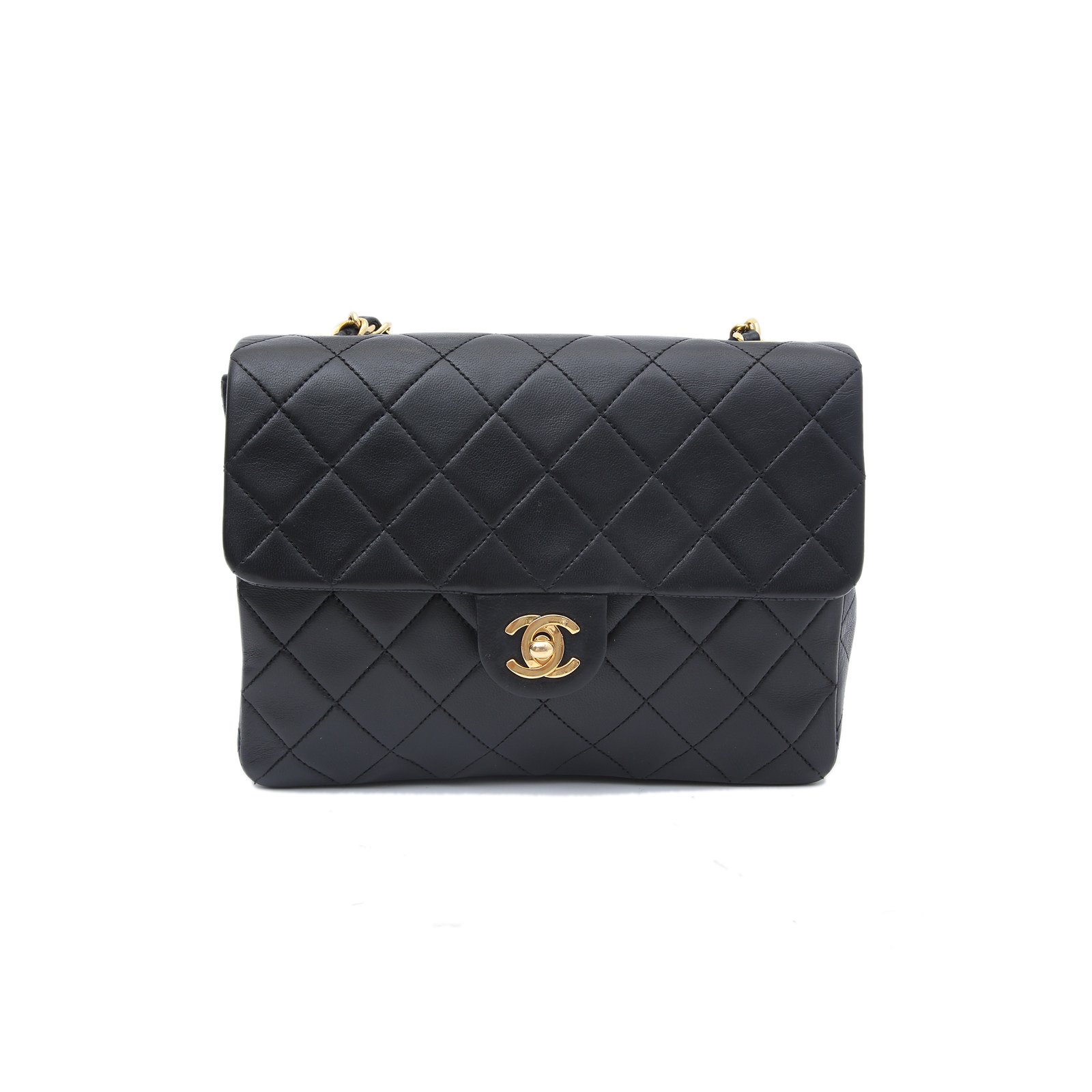 CHANEL Vintage Flap Bag Black Leather