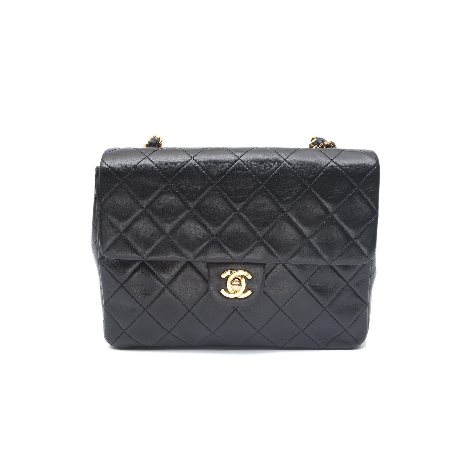 CHANEL Vintage Flap Bag Black Leather