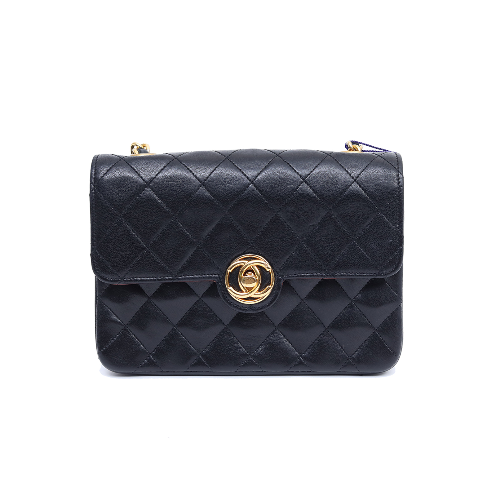 CHANEL Vintage Flap Bag Black Leather