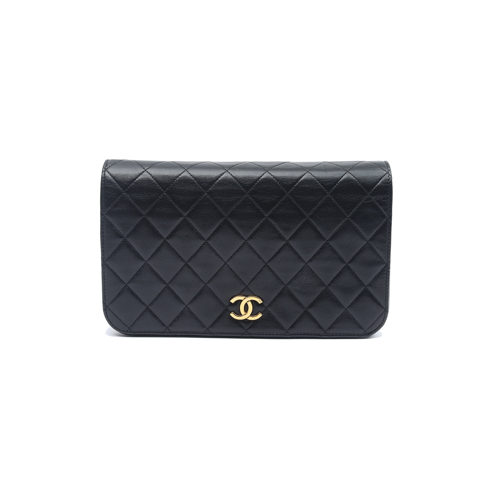 CHANEL Vintage Wallet on Chain Black Leather