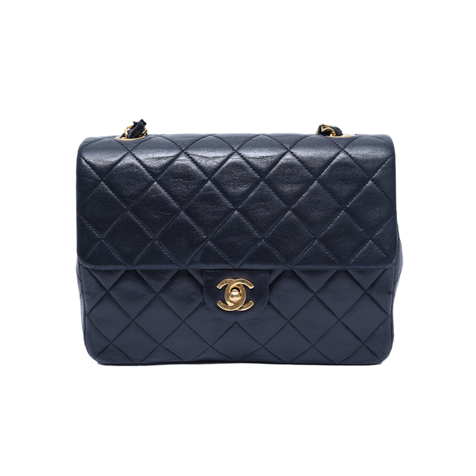 CHANEL Vintage Flap Bag Black Leather