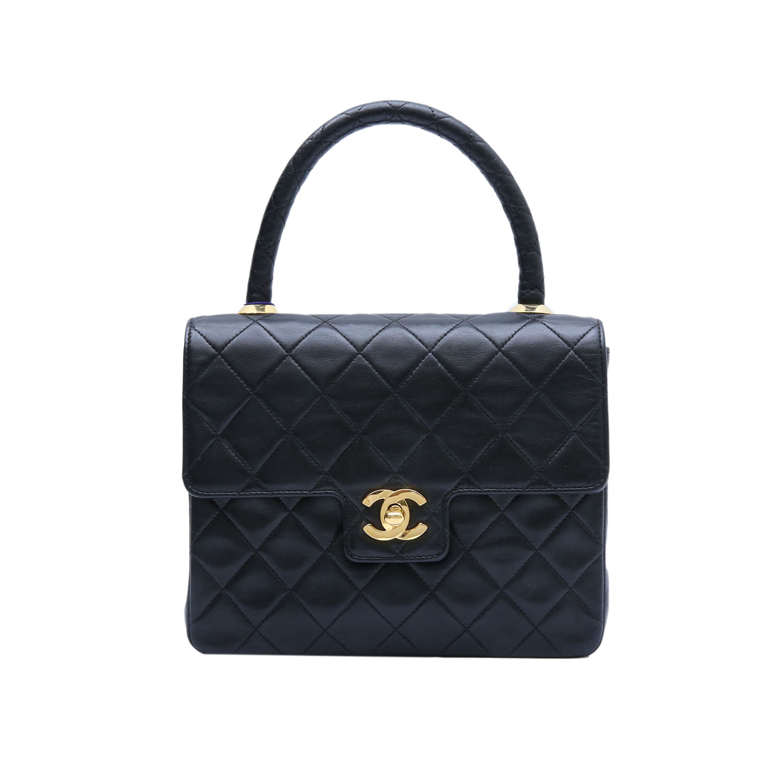 CHANEL Vintage Kelly Bag Black Leather