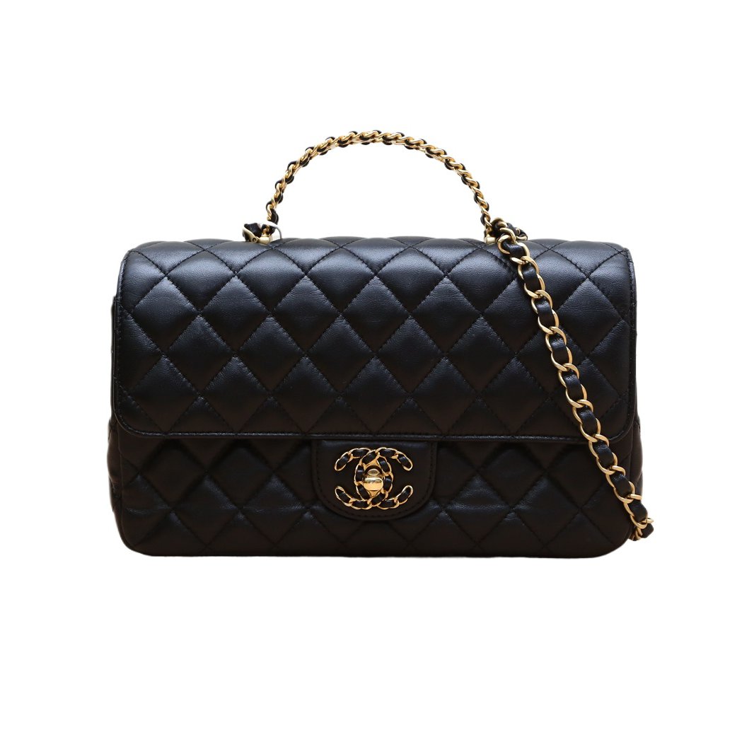 CHANEL Handle Flap Bag in Leather