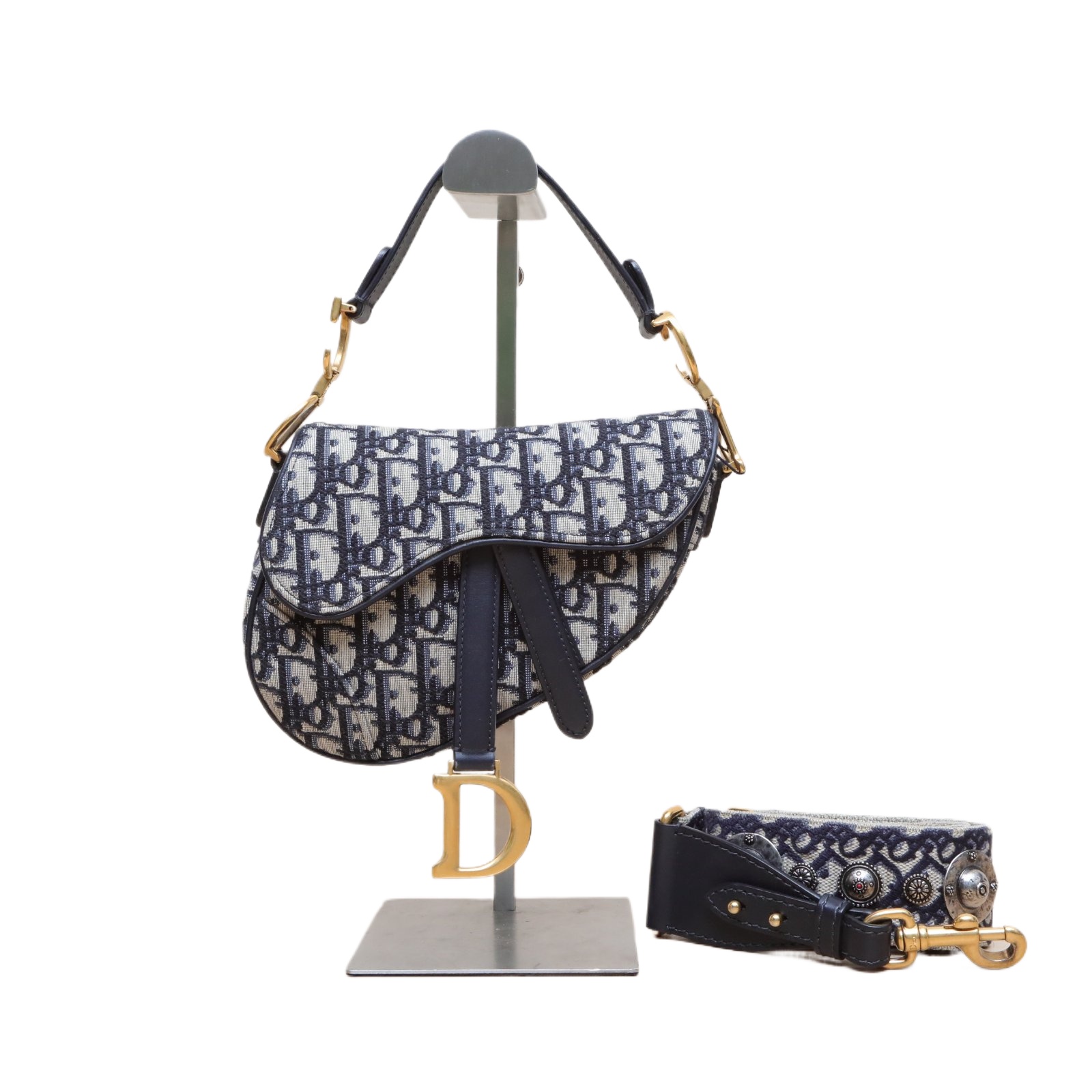 DIOR Saddle Bag Small 21 Oblique Canvas