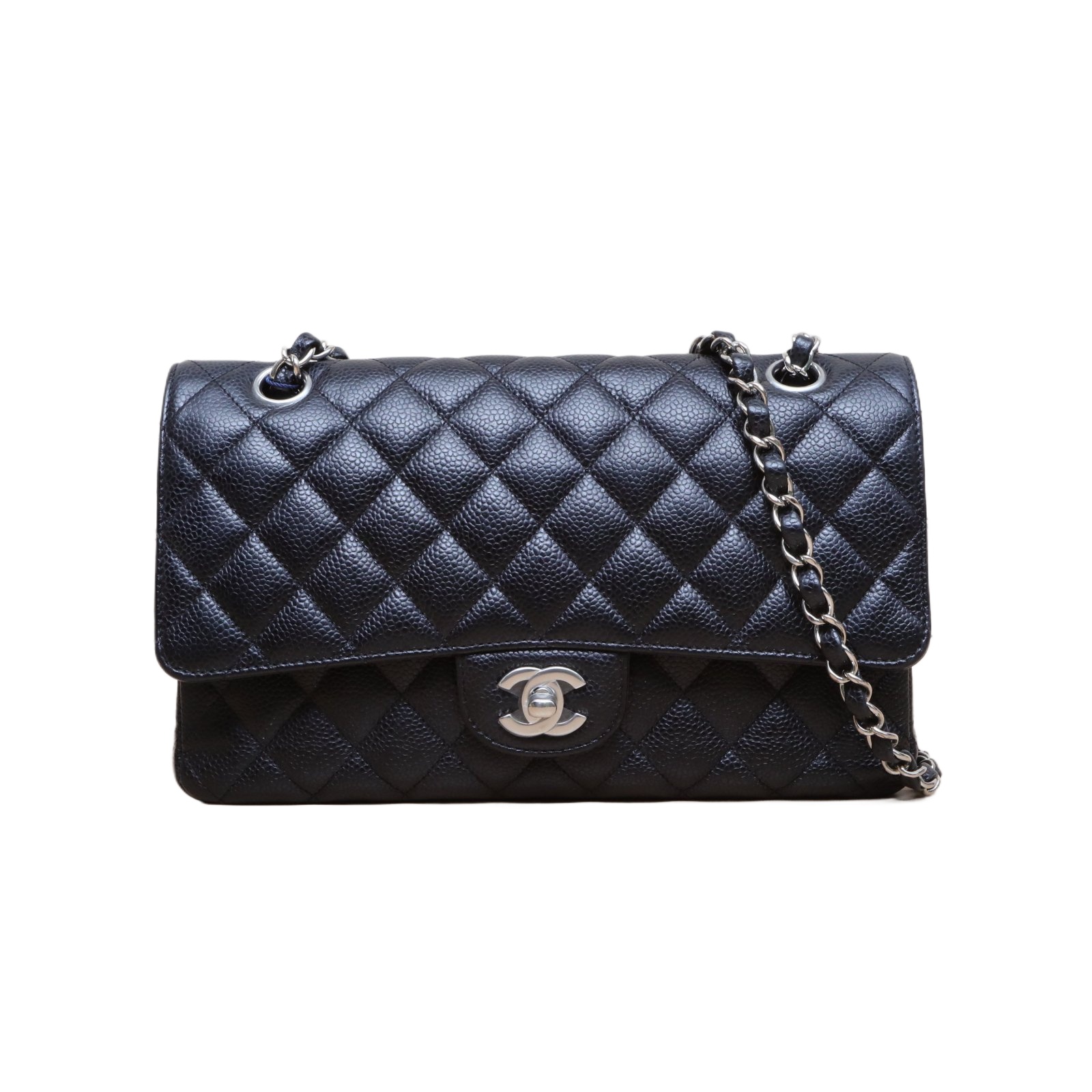 CHANEL CF Flap Bag 25.5cm Black Caviar Leather