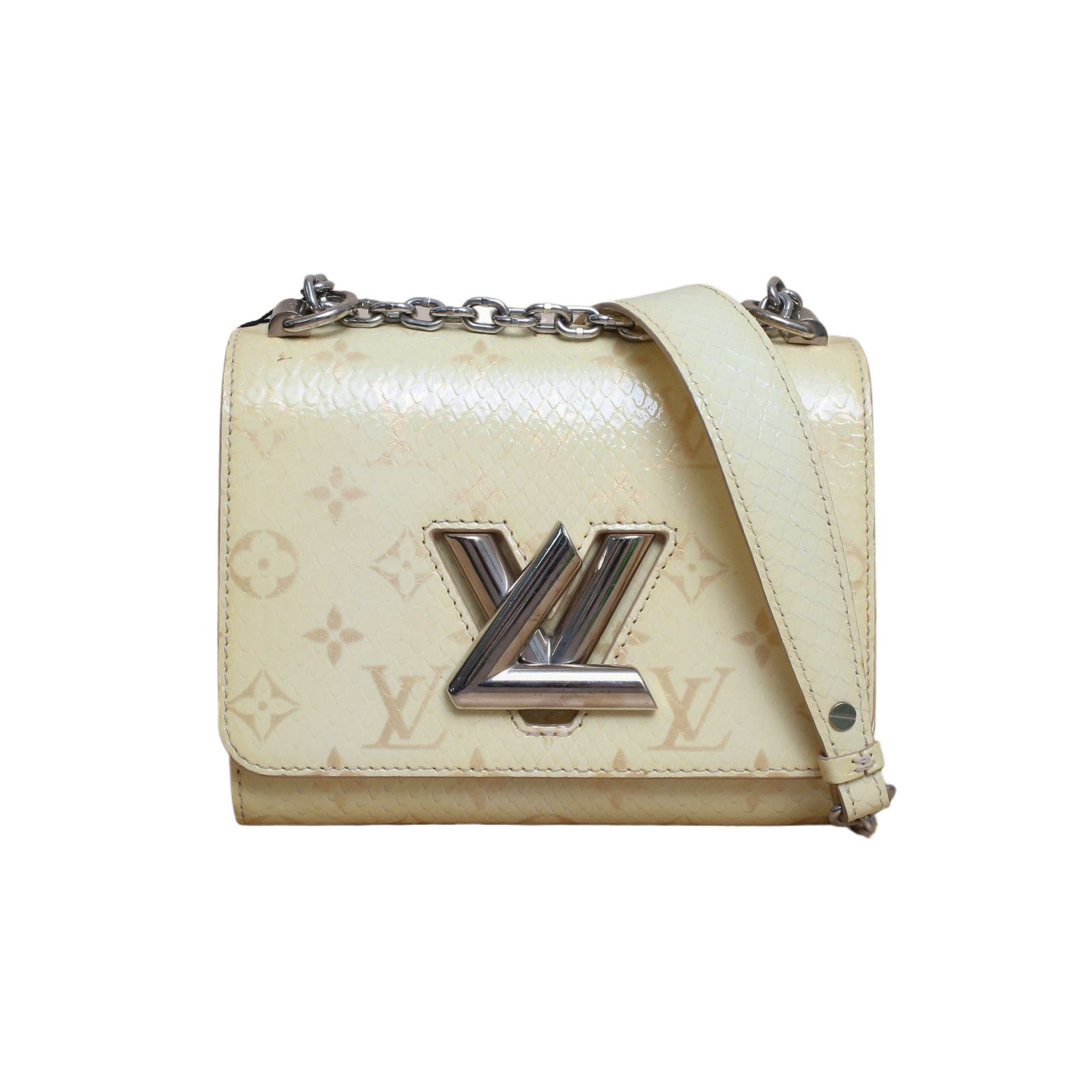 LOUIS VUITTON Twist Bag 19 Yellow Python Leather