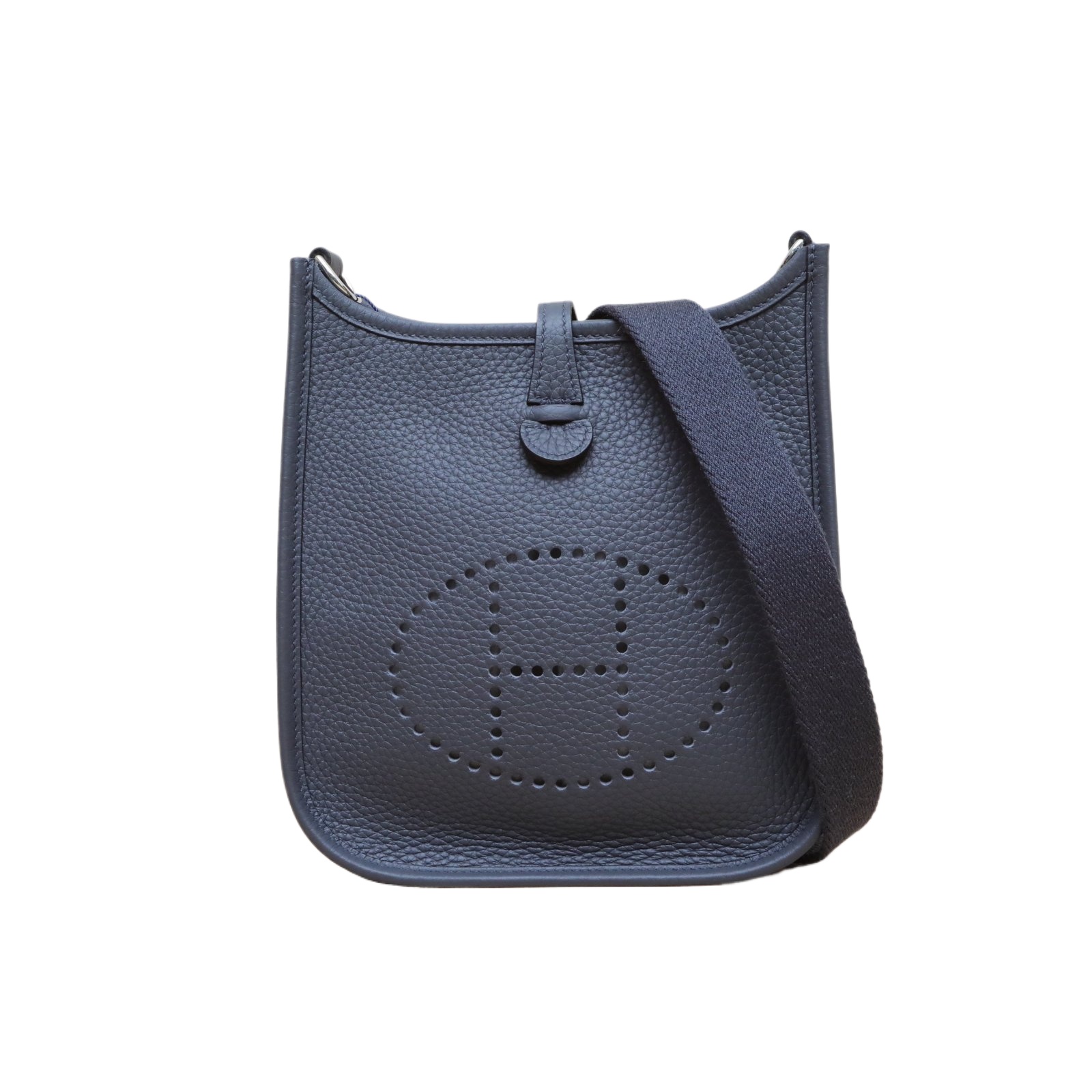 HERMES Evelyne Mini 16 Bag Grey Clemence Leather
