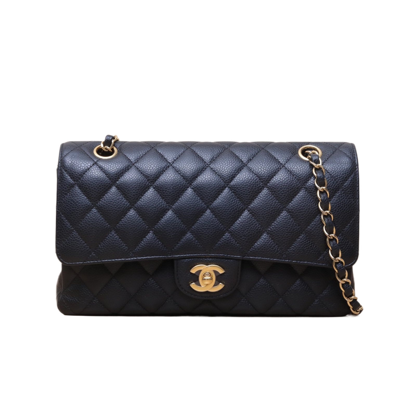 CHANEL CF Flap Bag 25.5cm Black Caviar Leather