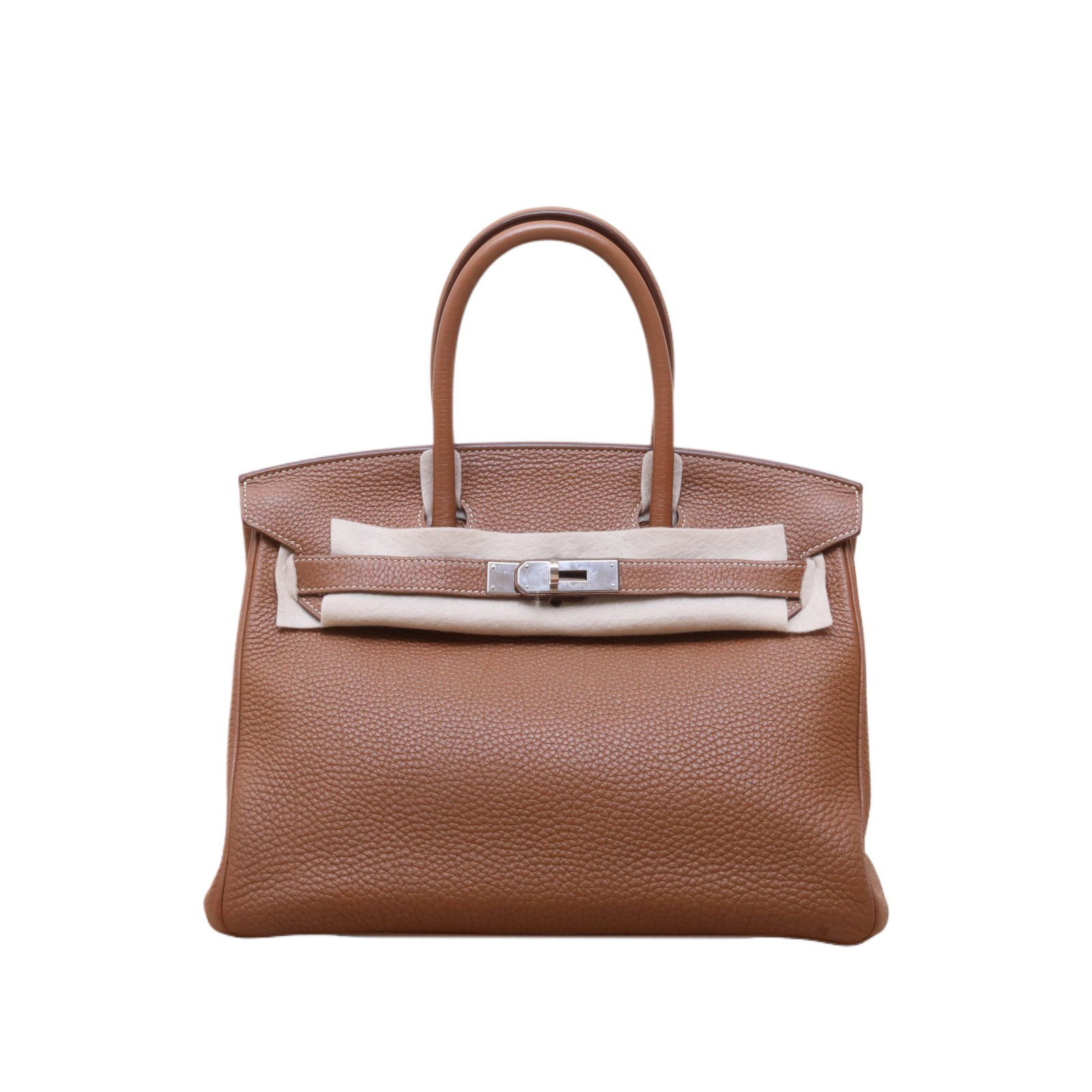 HERMES Birkin 30 Bag Gold Togo Leather