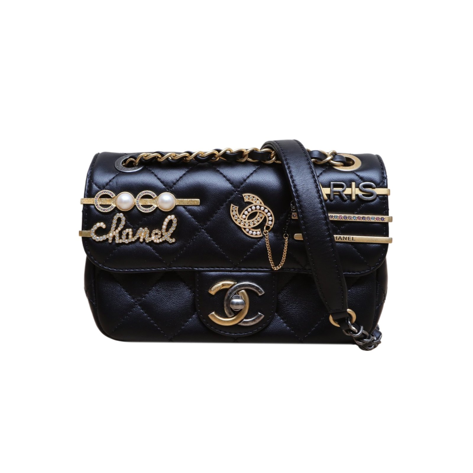 CHANEL Flap Bag 17cm with Chanel Element Emblem