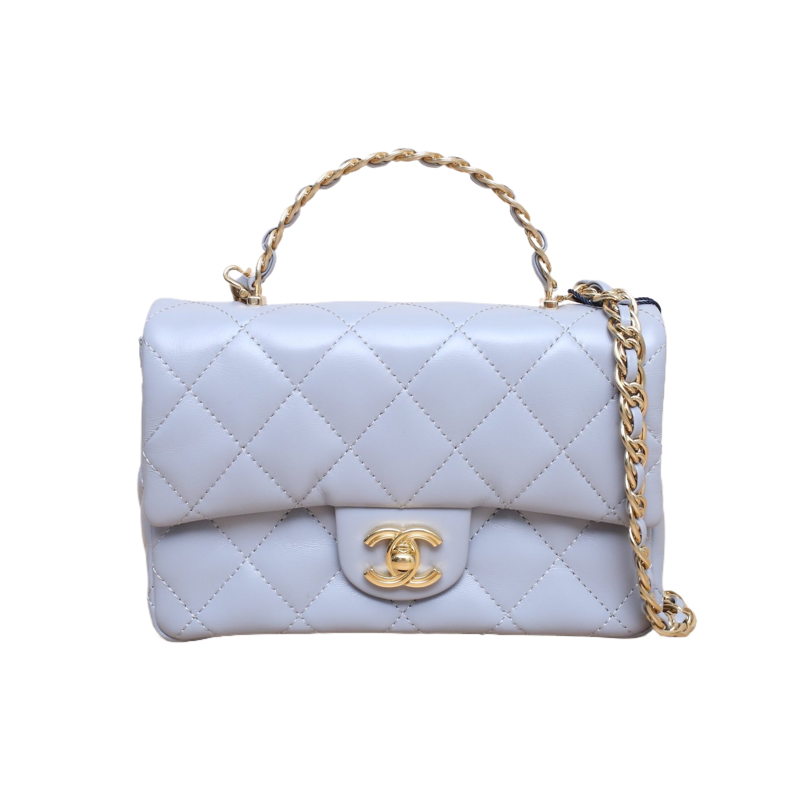 CHANEL Flap Bag Large Mini with Woven Handle