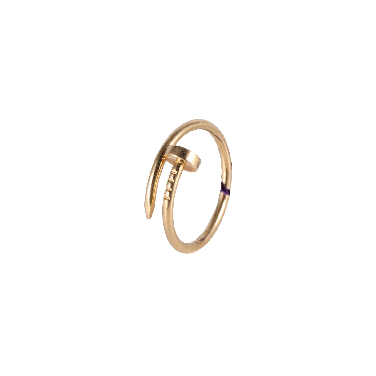CARTIER JUSTE UN CLOU Ring 18K Yellow Gold Size 57