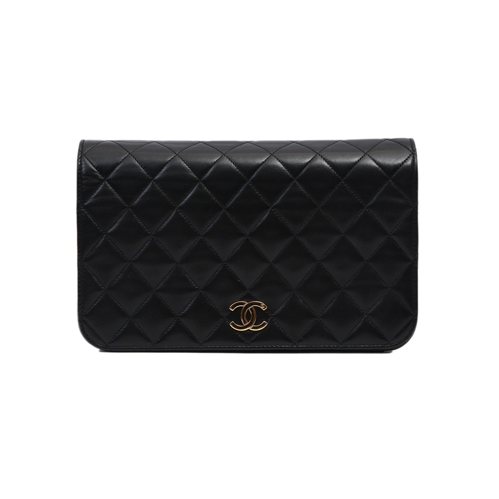 CHANEL Vintage Wallet on Chain Black Leather
