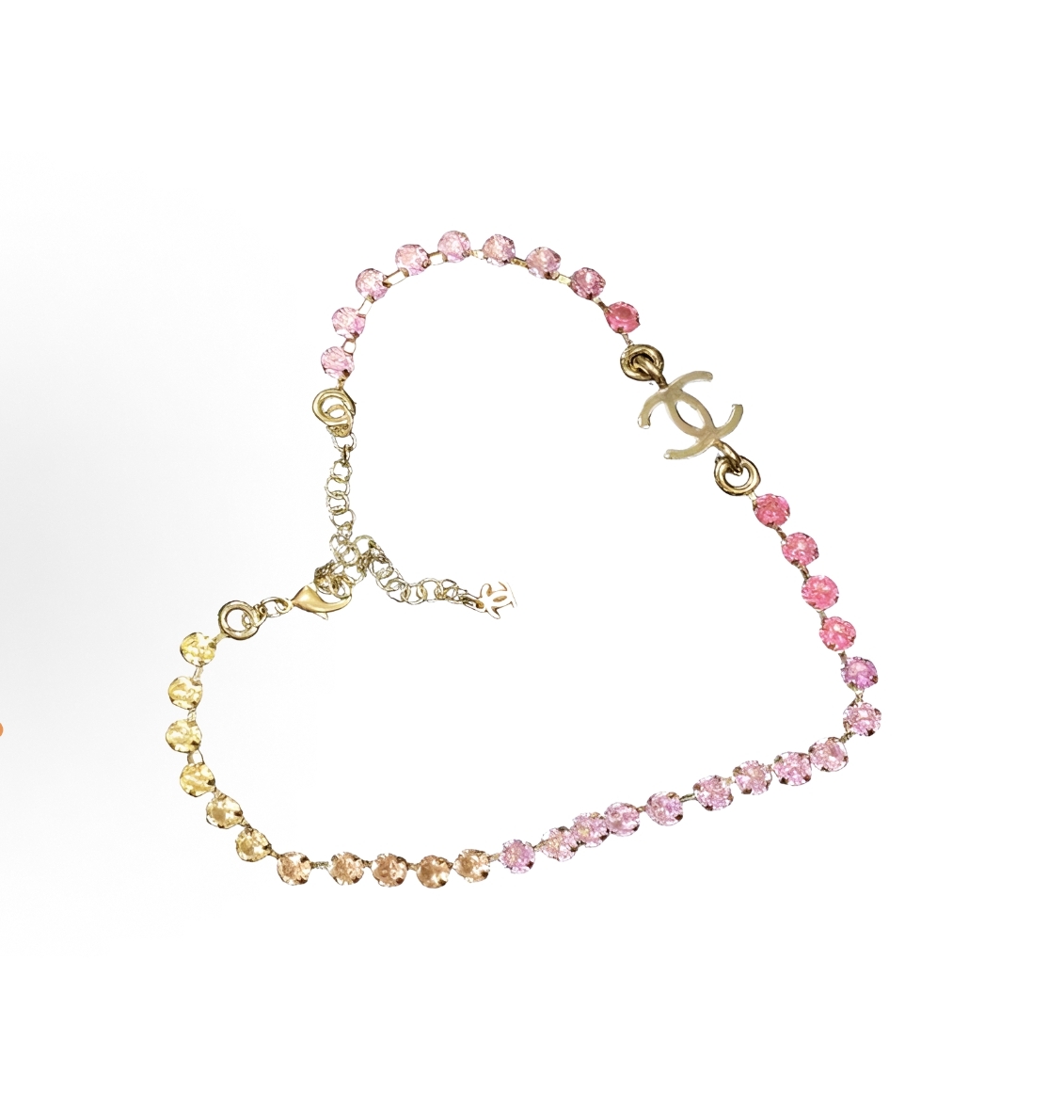Chanel CC Gradient Crystal Necklace