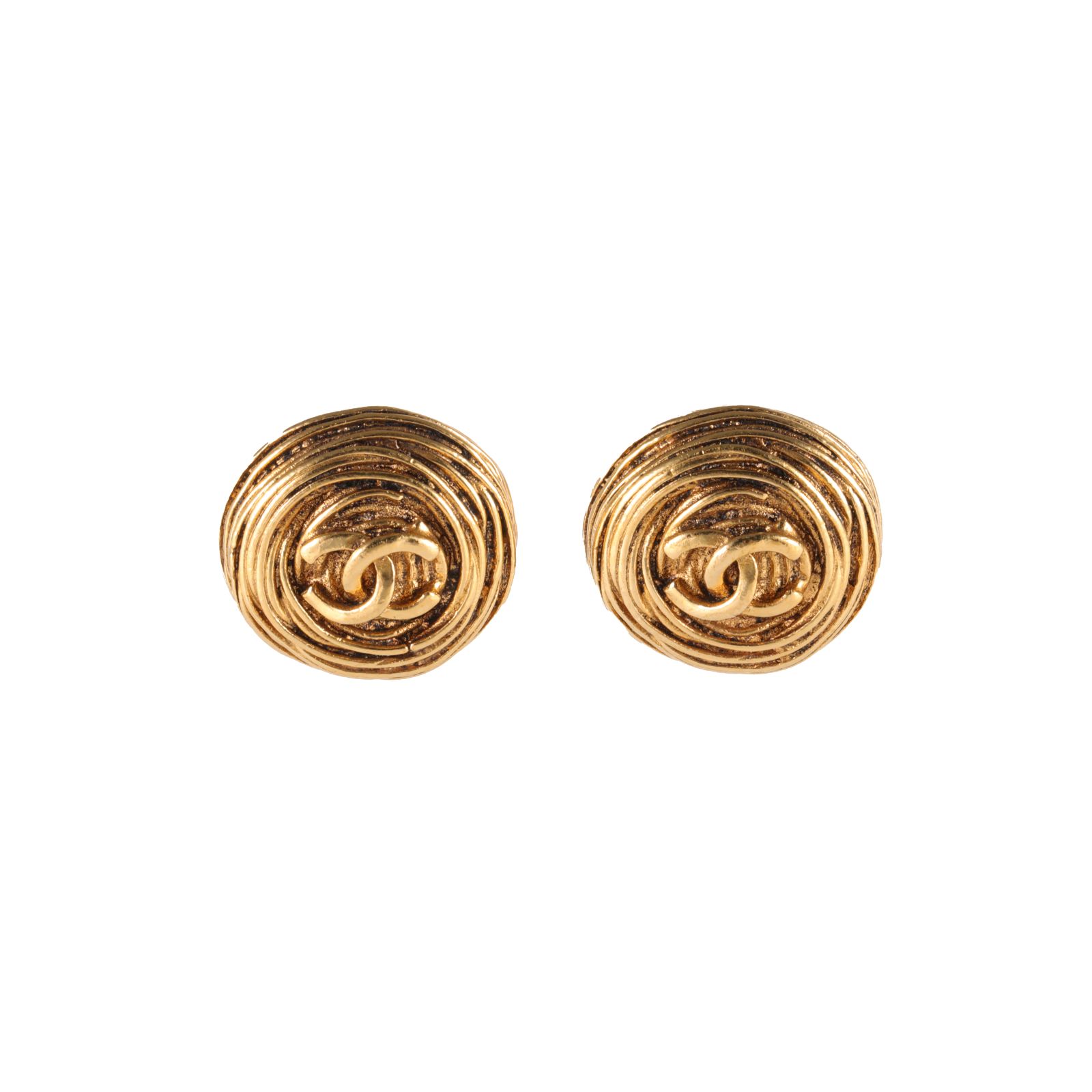 Chanel Vintage "Bird's Nest" CC 94A Earrings