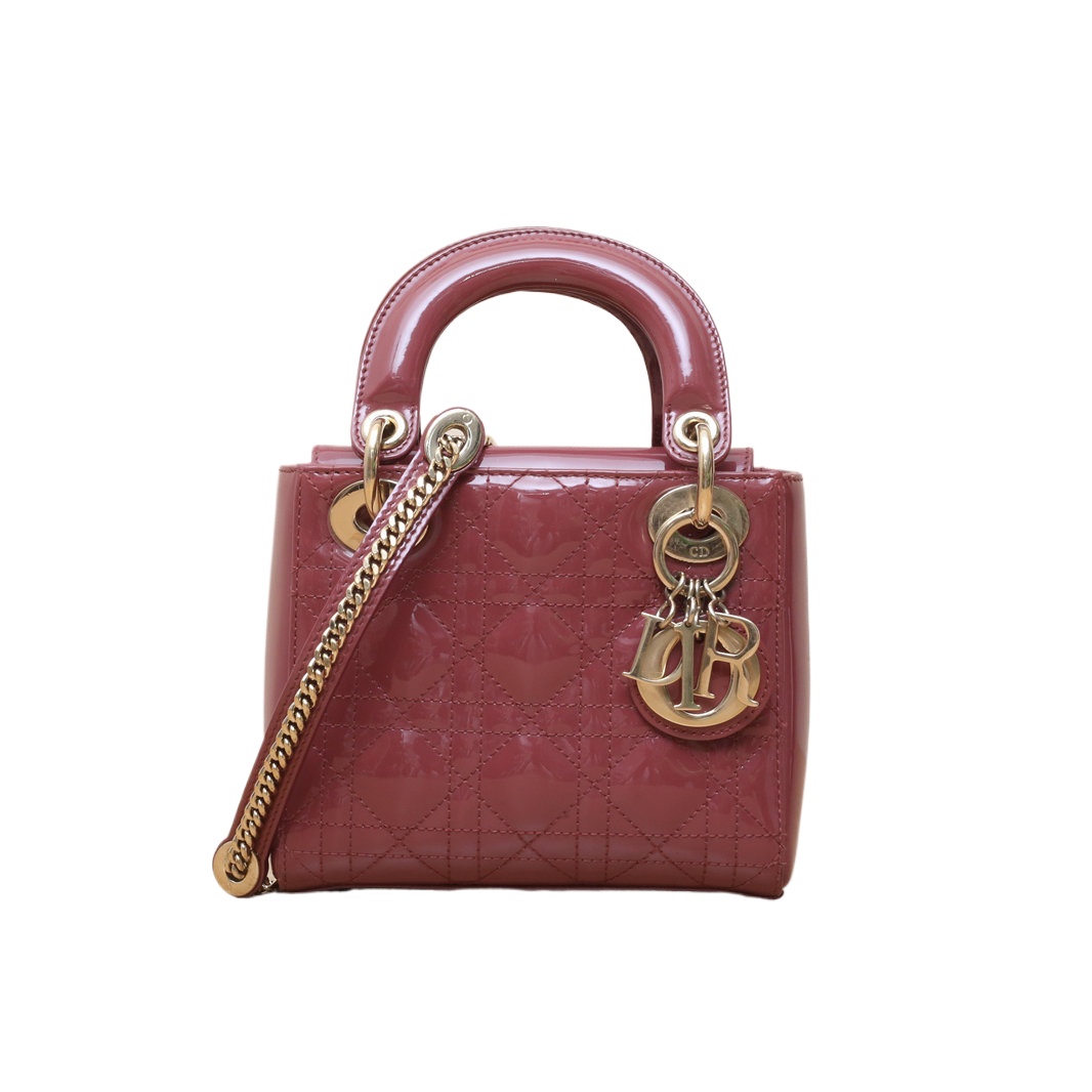 DIOR Lady Dior Medium 3 in Patent Leather