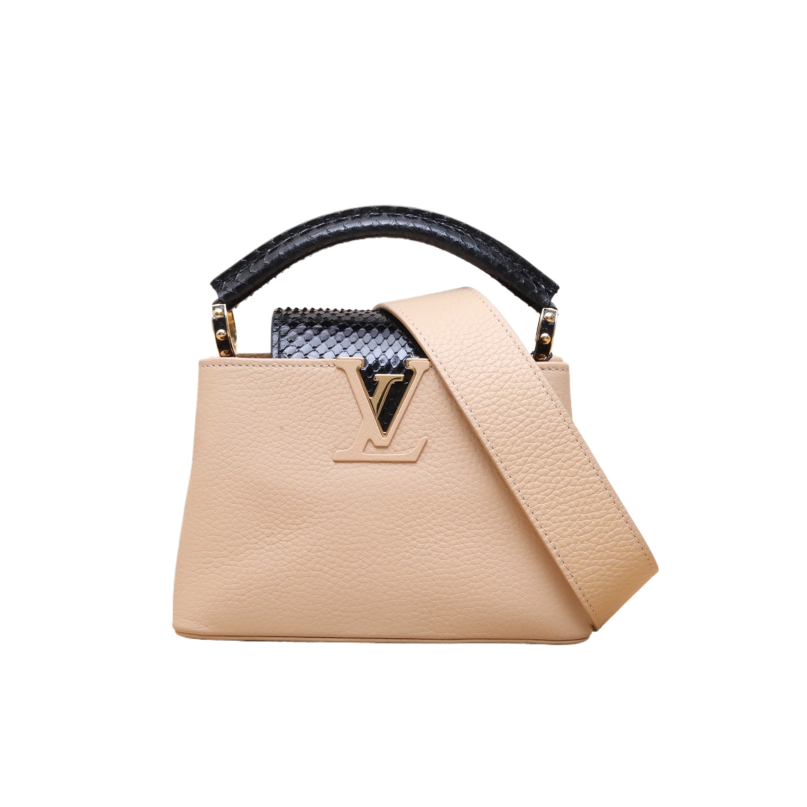 LOUIS VUITTON Capucines Mini 21 in Leather & Python