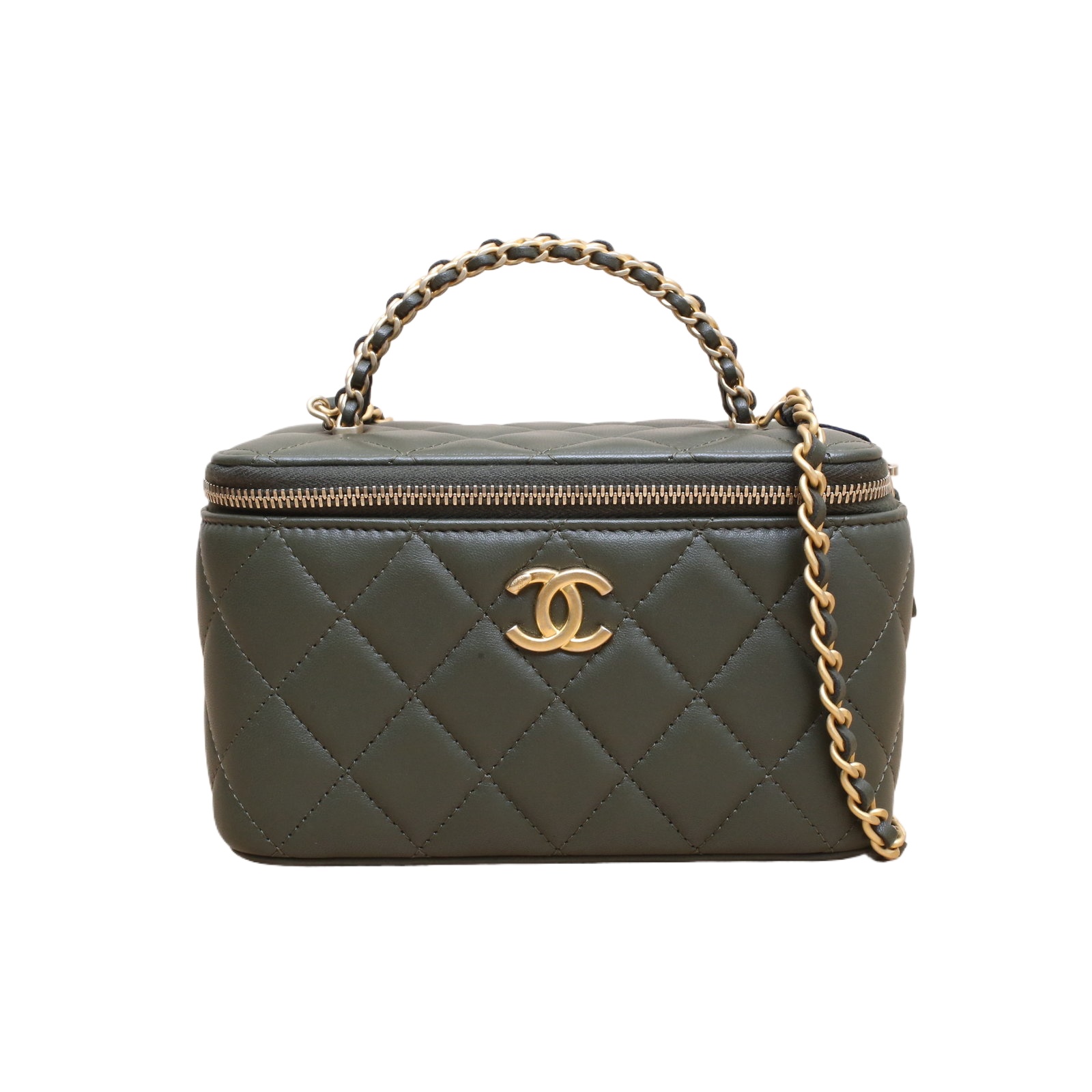 CHANEL 22K Vanity Case 16cm in Leather