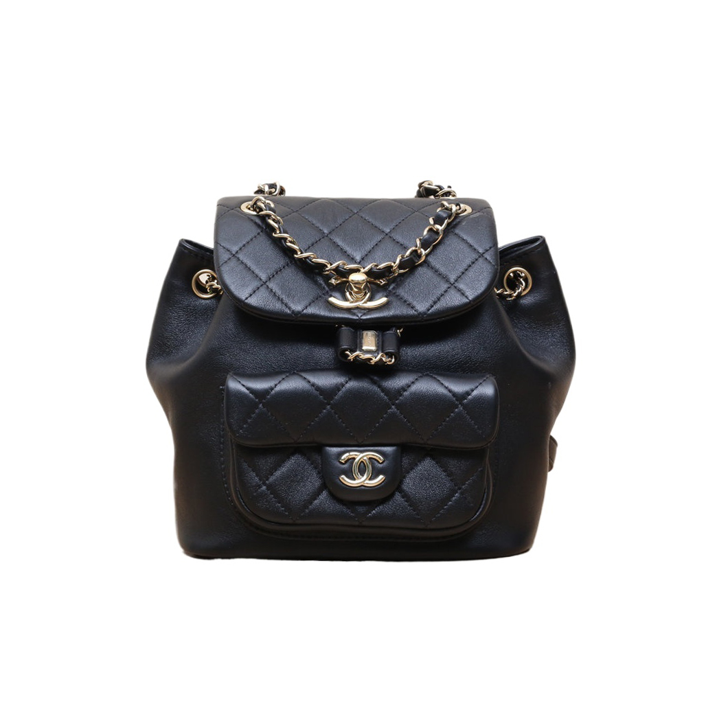 CHANEL 23C Duma Drawstring Backpack Small 18cm in Leather