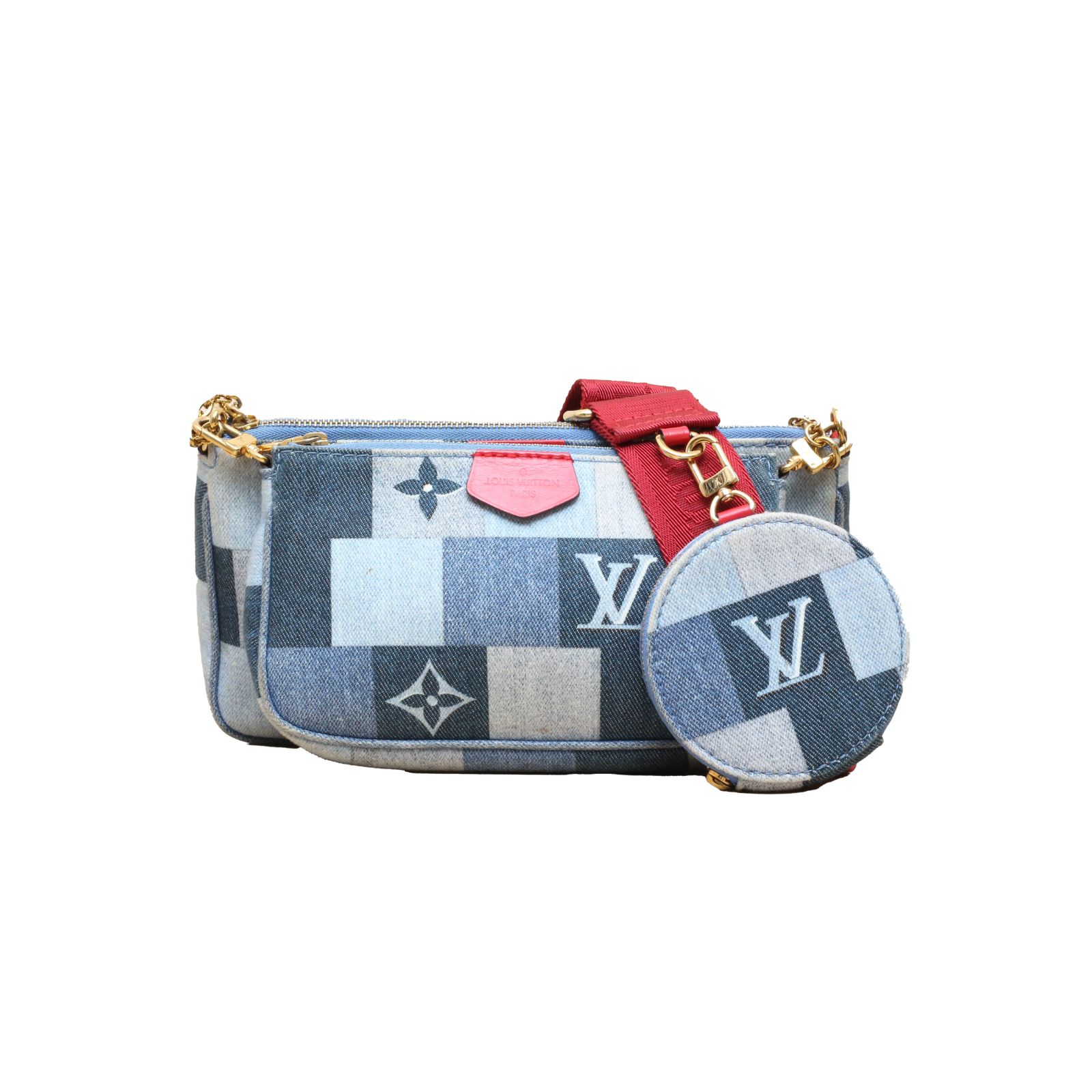 LOUIS VUITTON Multi Pochette Accessoires in Denim