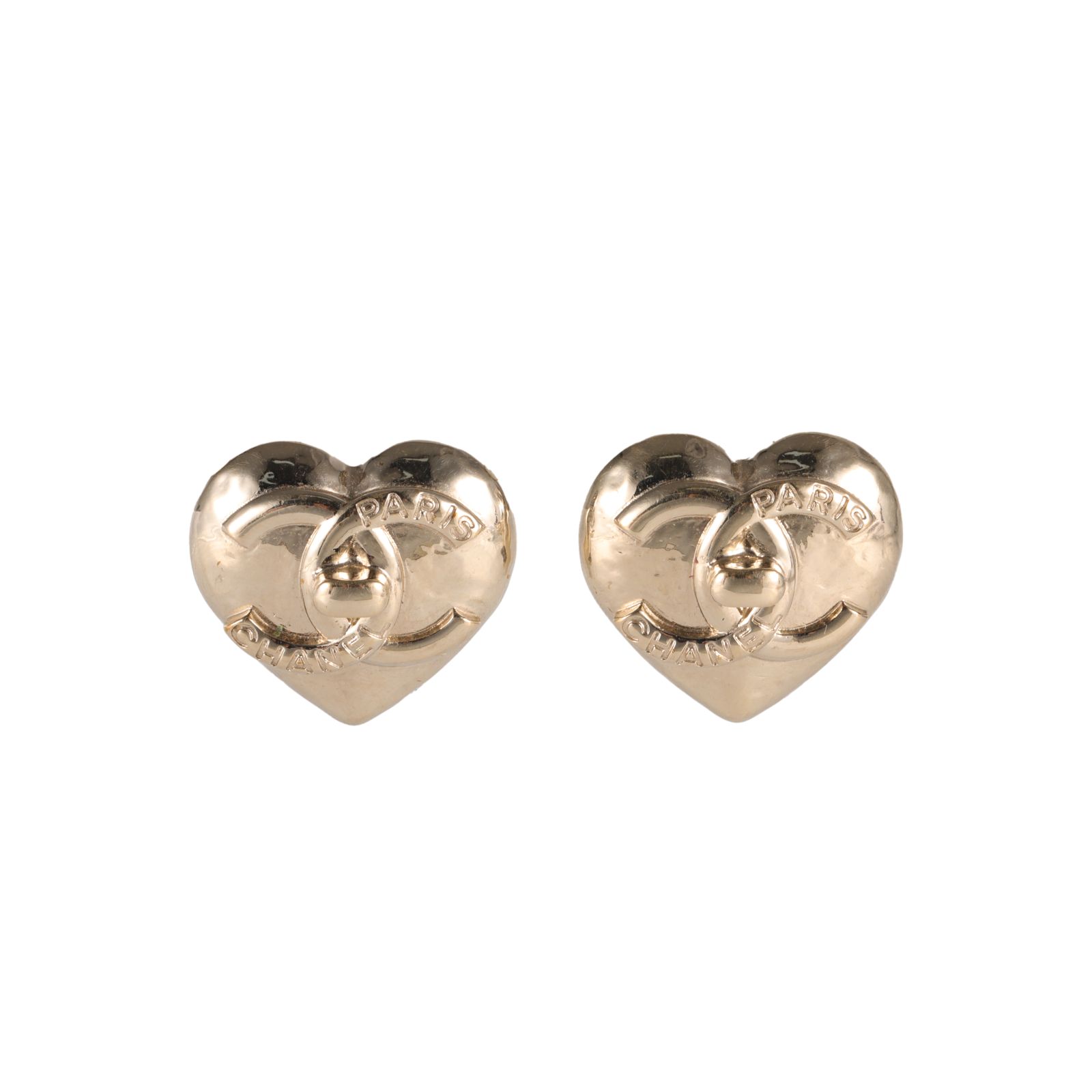 Chanel 22B Heart CC earrings