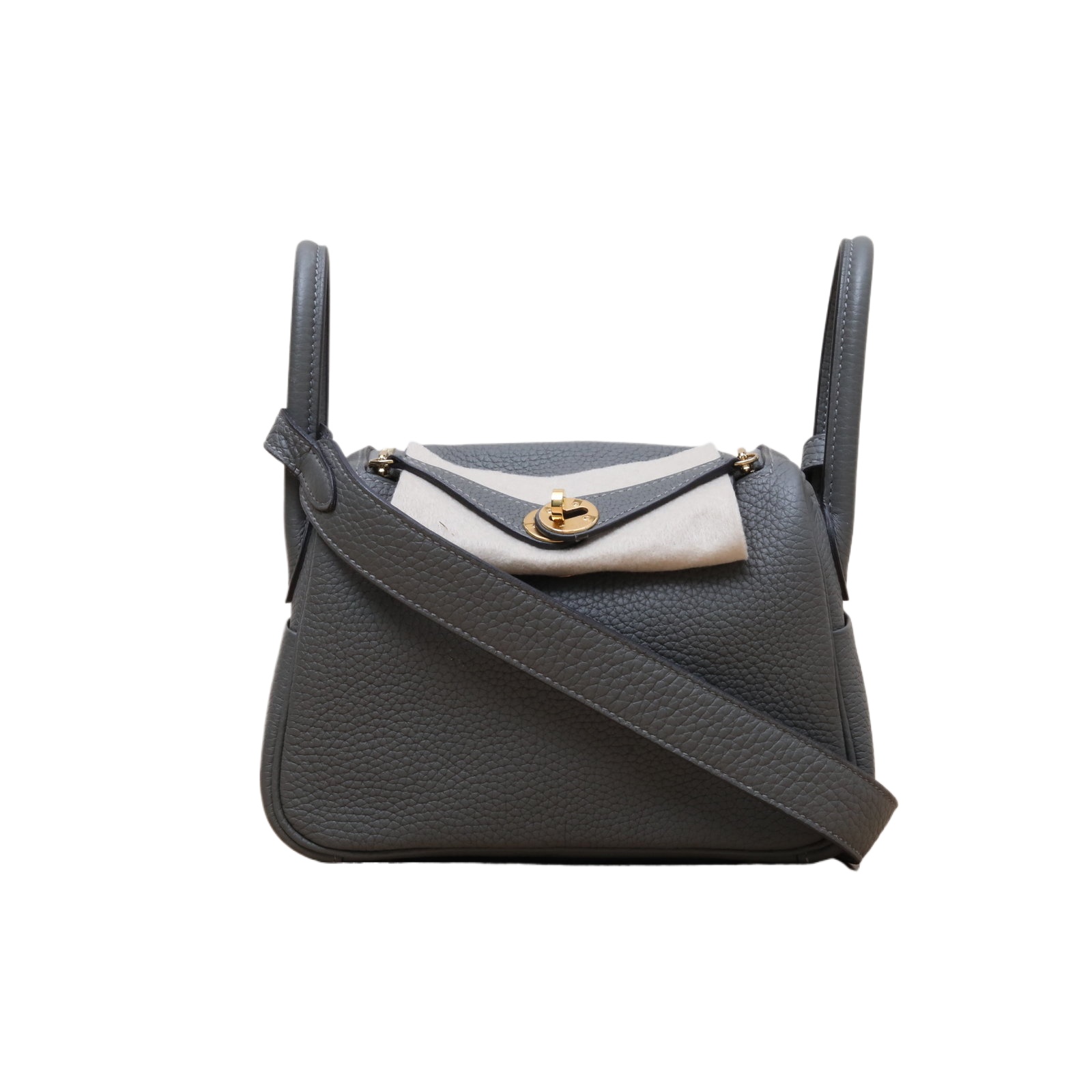 HERMES Lindy Mini 2nd Gen in Clemence Leather