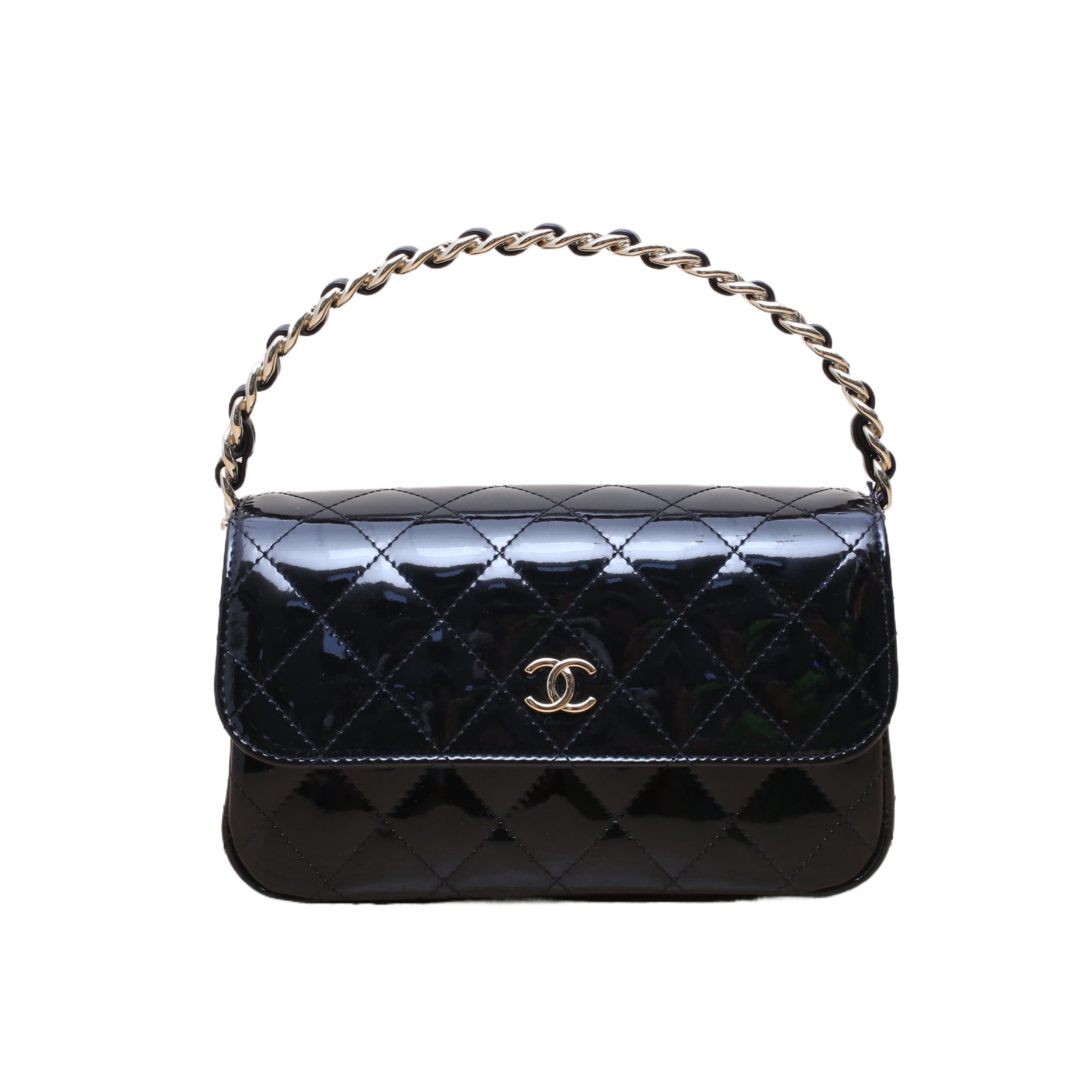 CHANEL Handle Bag in Patent Leather