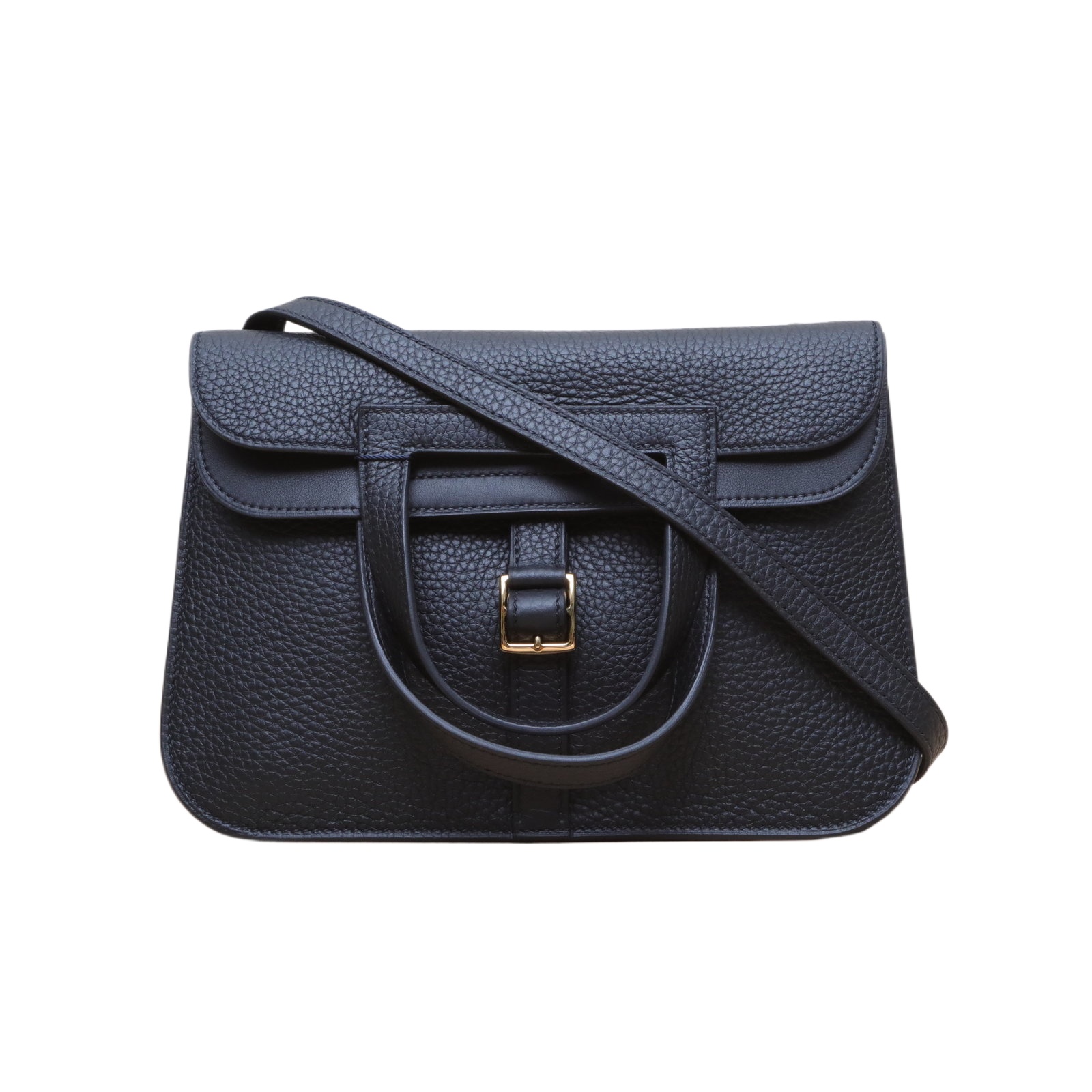 HERMES Halzan 25 in Clemence Leather