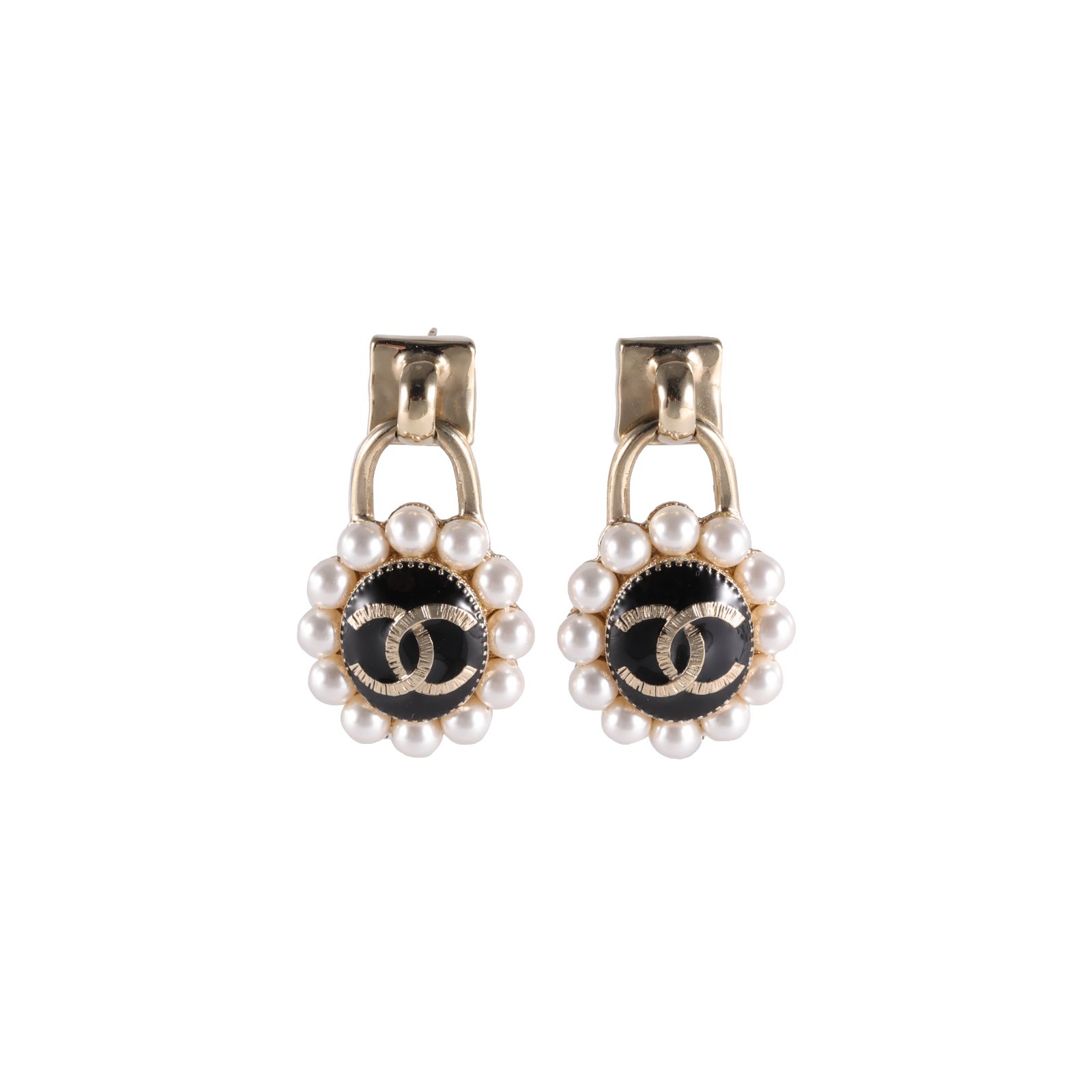 Chanel CC Pearl Drop 21A Earrings