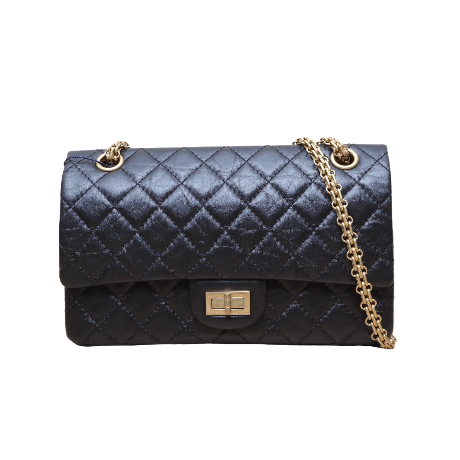 Chanel 2.55 Flap Bag 24cm in Black Leather
