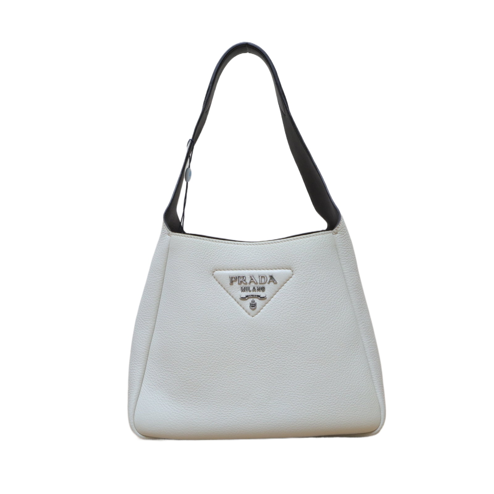 Prada Hobo 24cm in White Leather