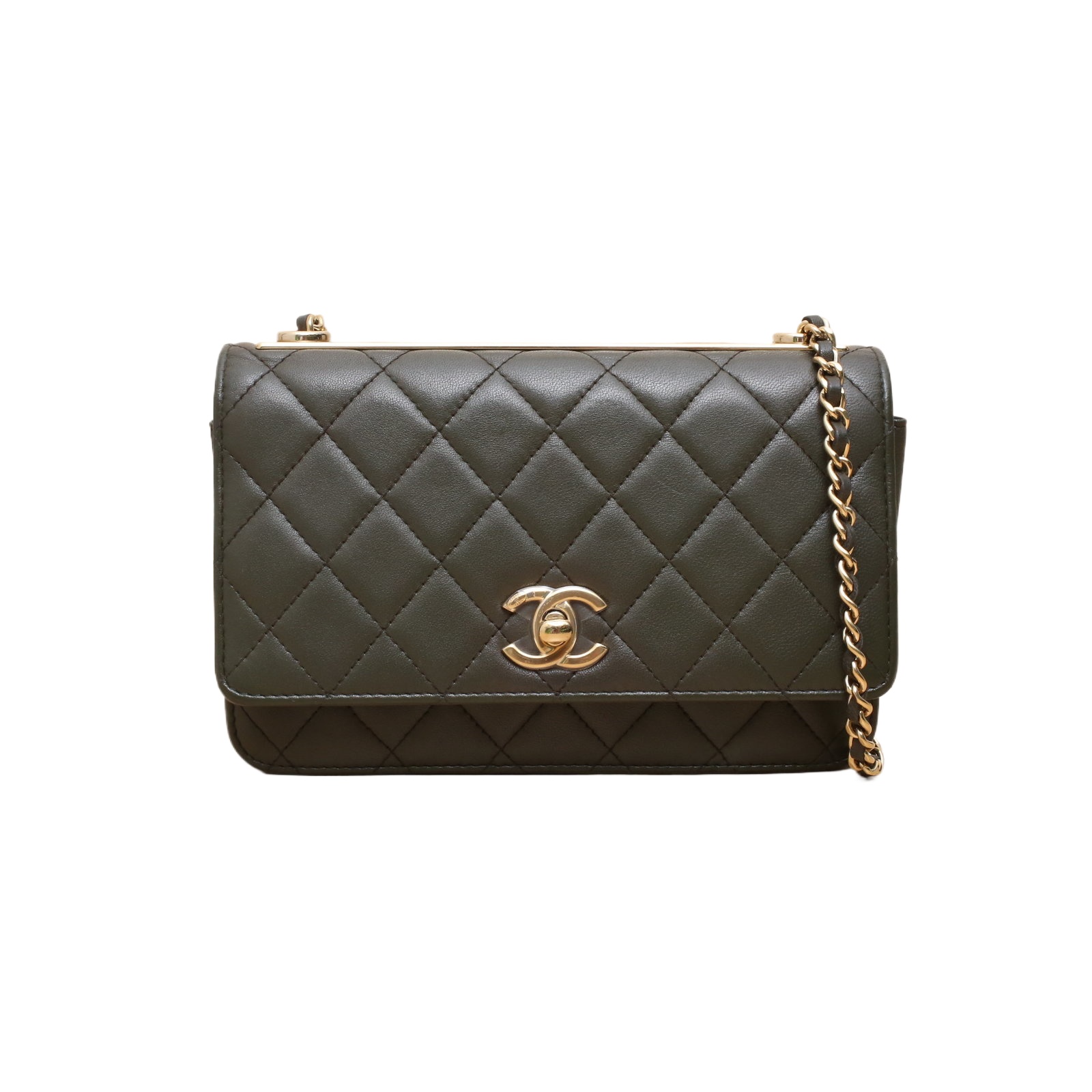 Chanel Trendy CC WOC 19cm in Green Leather
