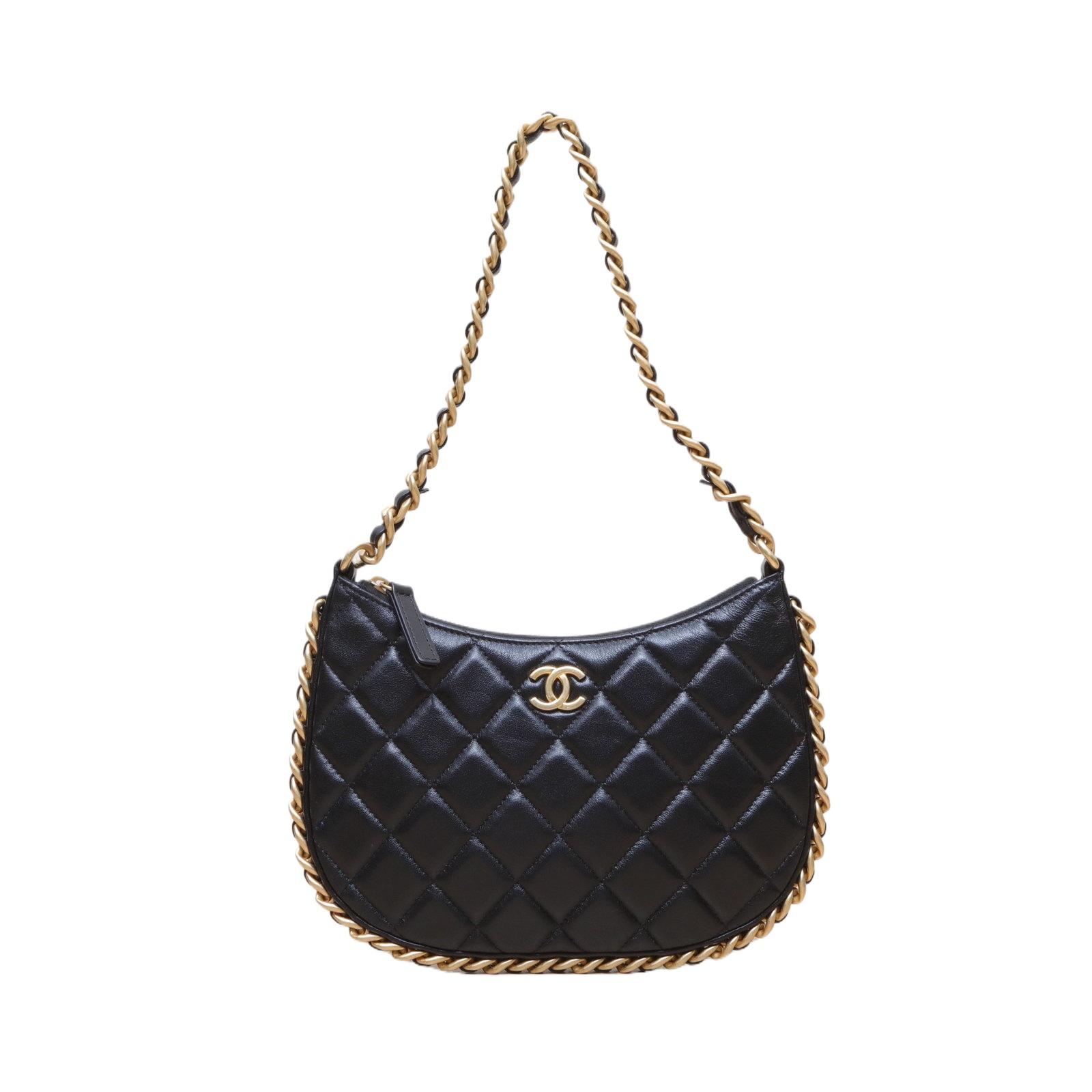 Chanel 23B Hobo 15cm in Black Leather