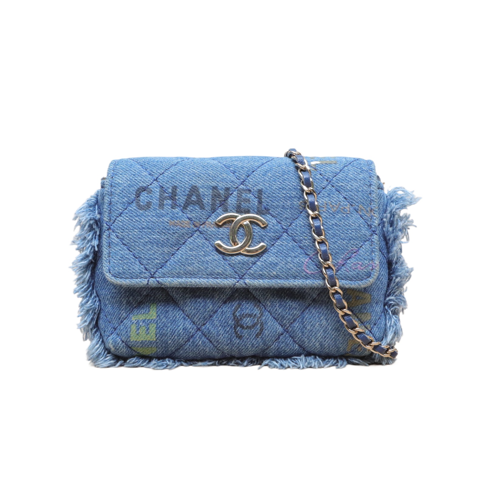 Chanel Denim Mini Flap Bag 13cm in Blue Denim