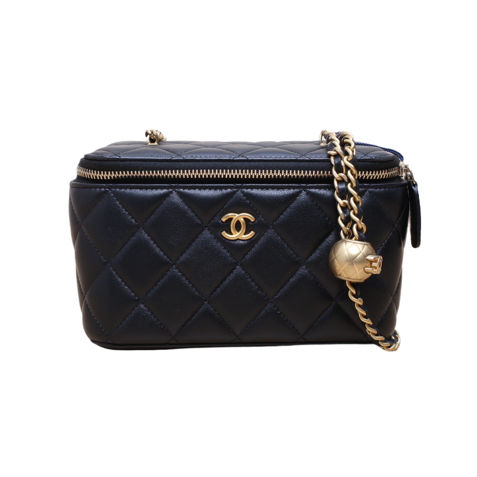 Chanel Vanity Case 16.5cm in Black Leather