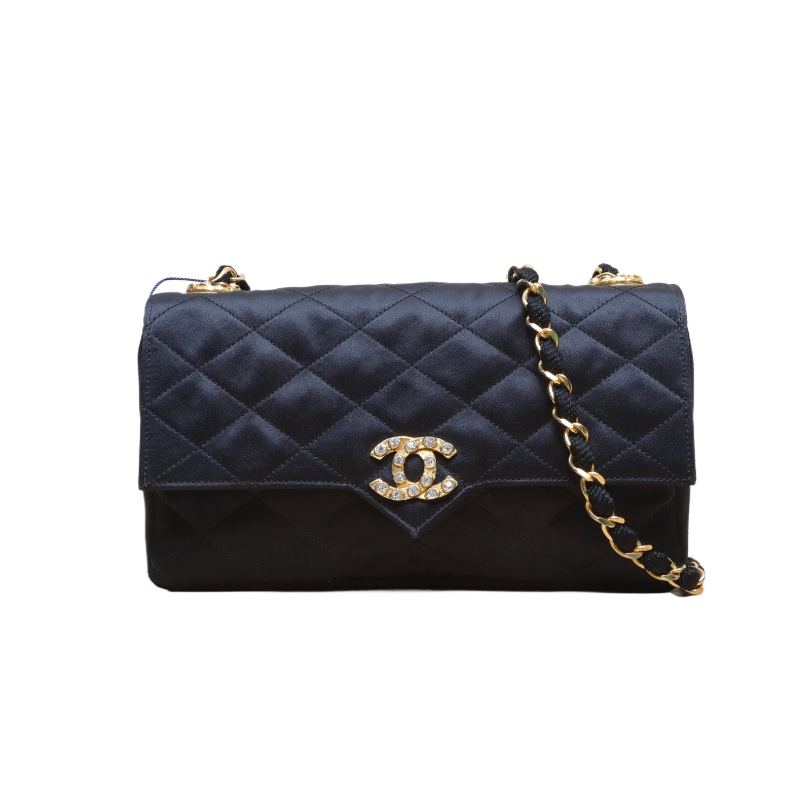 Chanel Vintage Flap Bag 21cm in Black Lambskin