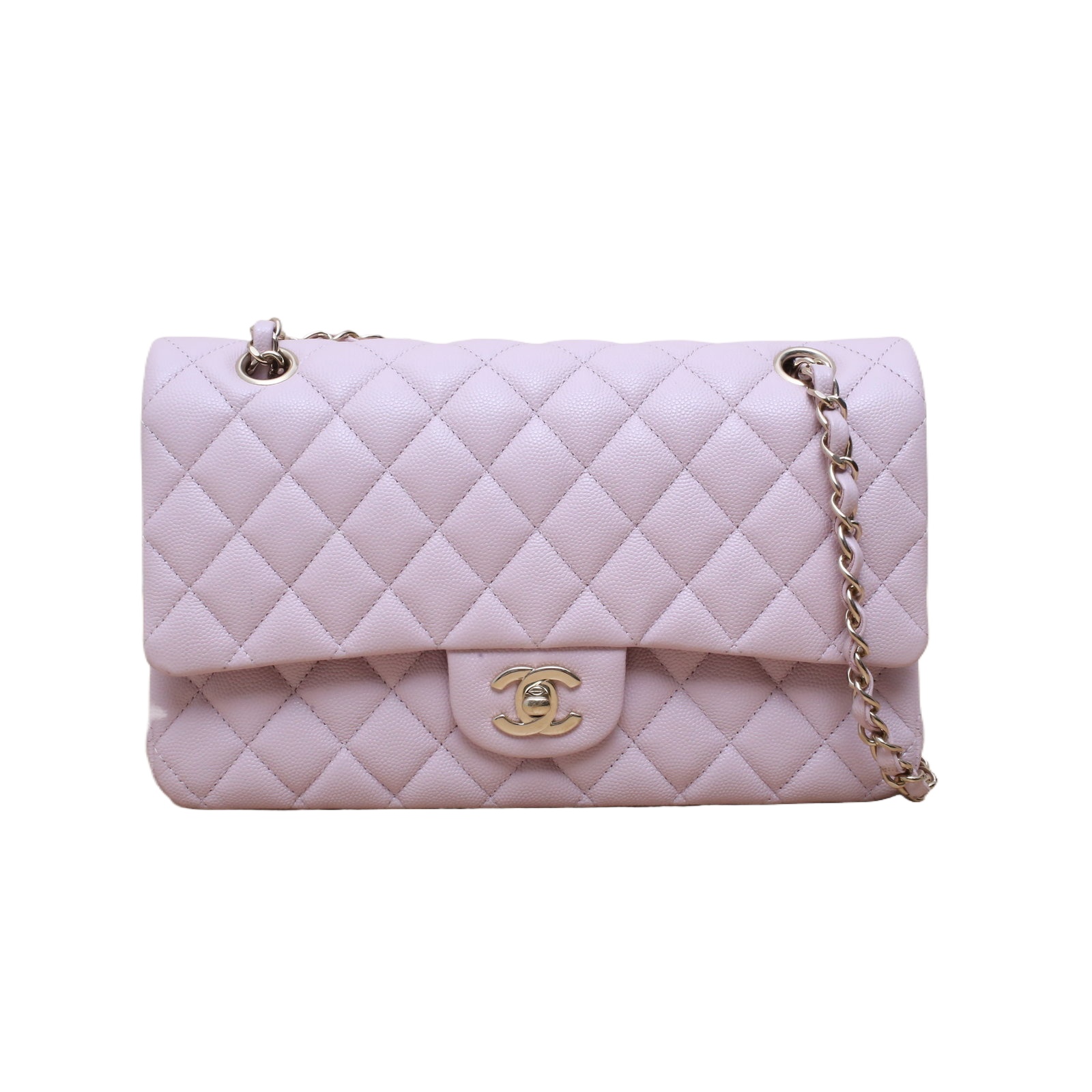 Chanel CF Flap Bag 25.5cm in Pink Caviar Leather