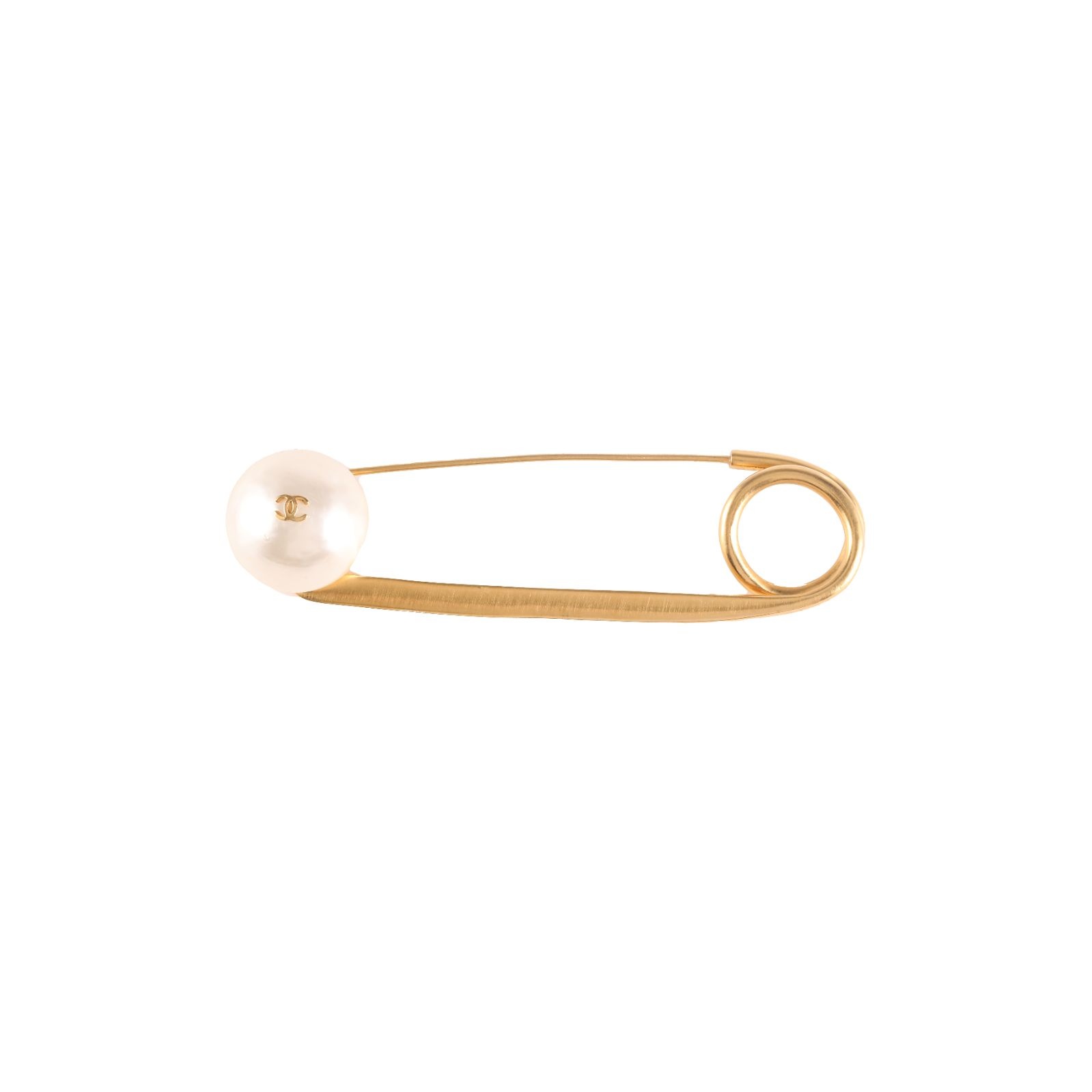 Chanel Vintage CC Safety Pin Brooch