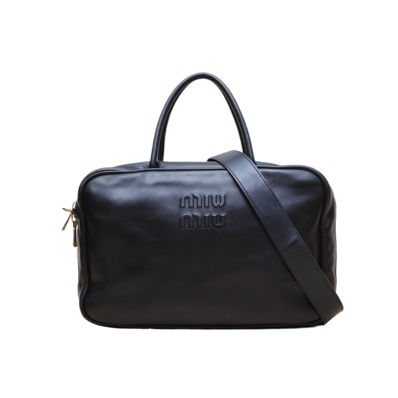 MIUMIU Arcadie 35cm in Black Leather